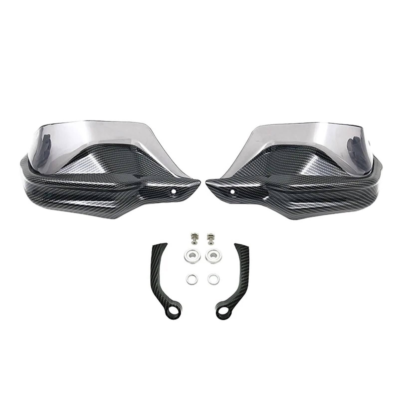 Lenker Handschutz Schild Für R1200GS LC 2013-2019 Für R1250GS 2019-2023 Handschutz Hand Schutzfolie Windschutzscheibe Motorrad Zubehör Motorrad Handprotektoren(Carbon Grey Set) von WIBNBRO