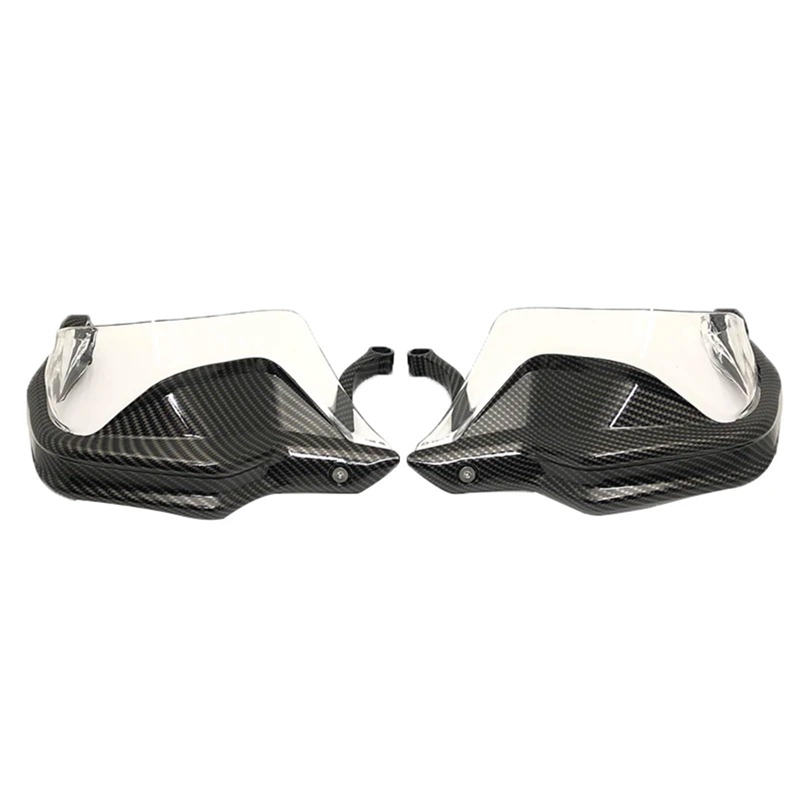 Lenker Handschutz Schild Für R1200GS LC 2013-2019 Für R1250GS 2019-2023 Motorrad Handschutz Schild Hand Schutzfolie Windschutzscheibe Motorrad Handprotektoren(Carbon Clear Set) von WIBNBRO