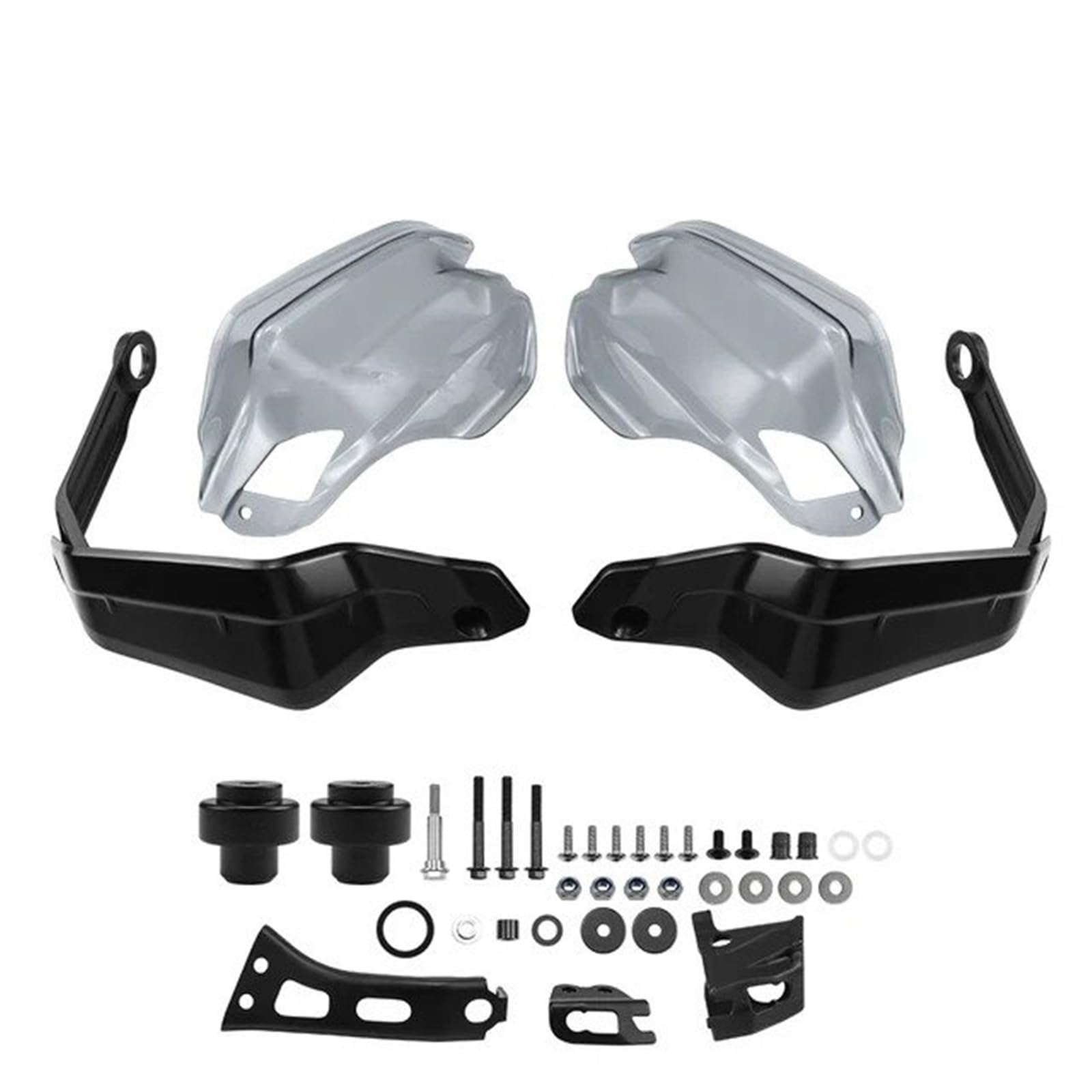 Lenker Handschutz Schild Für XL750 Für Transalp 2023 Motorrad Handschutz Erweiterungen Zubehör Hand Schutz Deflektoren Windschutzscheibe Stück Motorrad Handprotektoren(Set A - Black Grey) von WIBNBRO