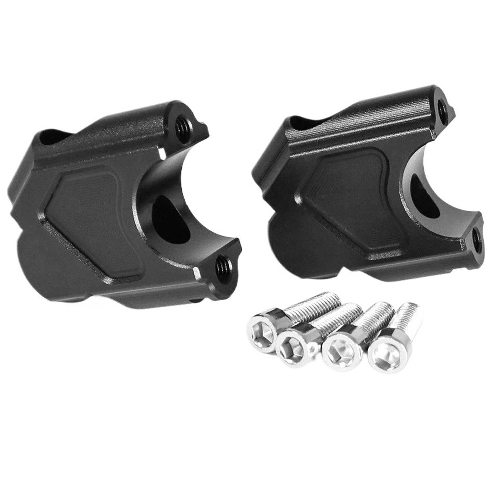 Lenker Riser Motorrad Für R1200GS 2004-2008 Motorrad Lenker Riser Drag Griff Bar Clamp Verlängern Adapter Moto Lenkererhöhung(Black) von WIBNBRO