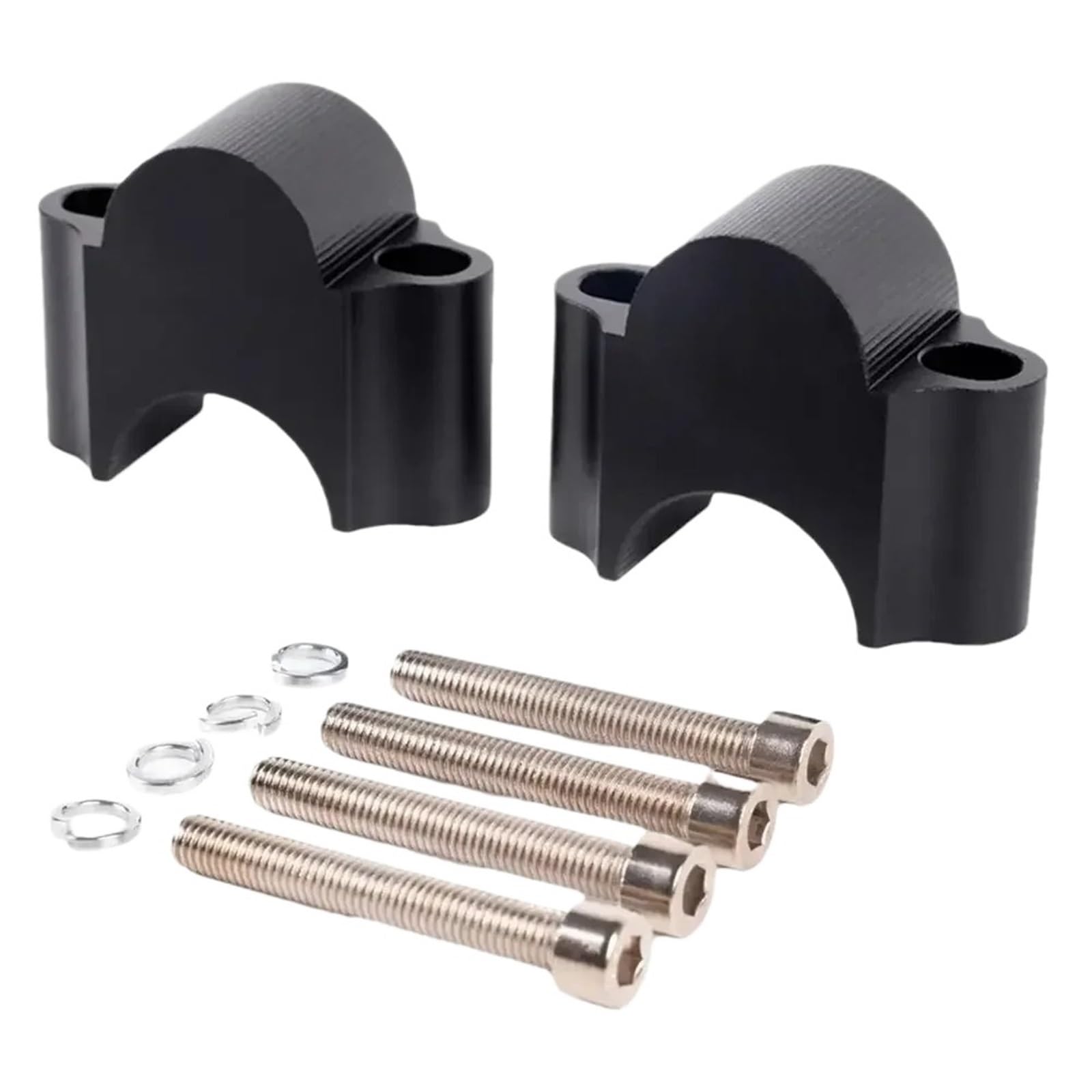 Lenker Riser Motorrad Motorrad Lenker Riser 28mm Hebe Halterung Lenker Riser Klemme 1 Paar Motocross Erhöhung Klemme Halterung Moto Lenkererhöhung(Black) von WIBNBRO