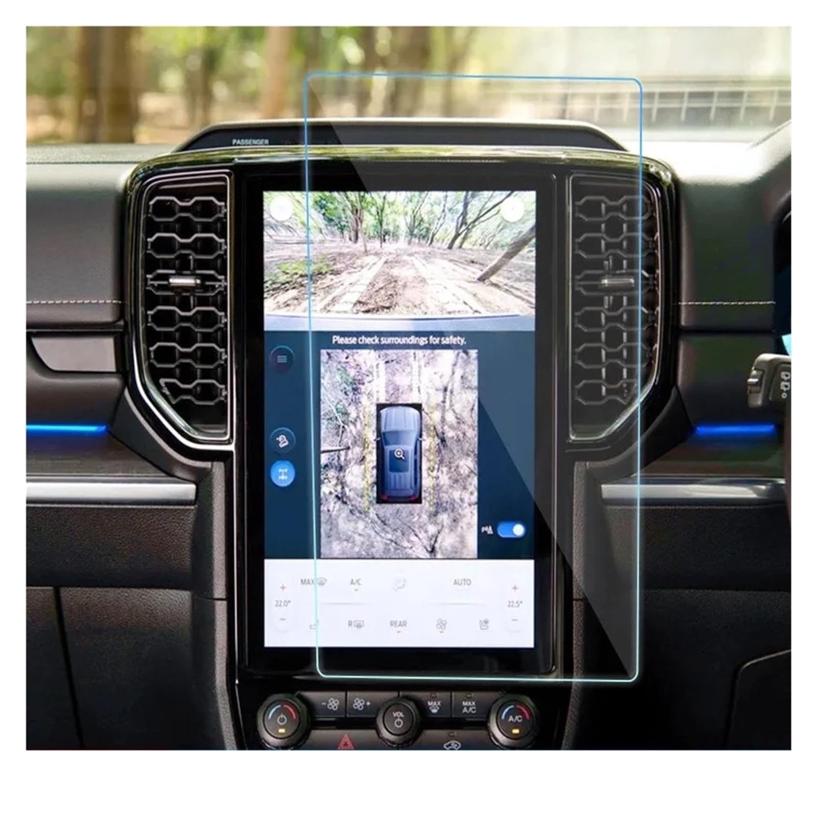 Navigations-Displayschutz Für Ford Für Everest 2023 Auto GPS Navigation Film LCD Bildschirm Anti-Kratz Film Gehärtetem Glas Screen Protector Navigation Schutzfolie(10 inch) von WIBNBRO