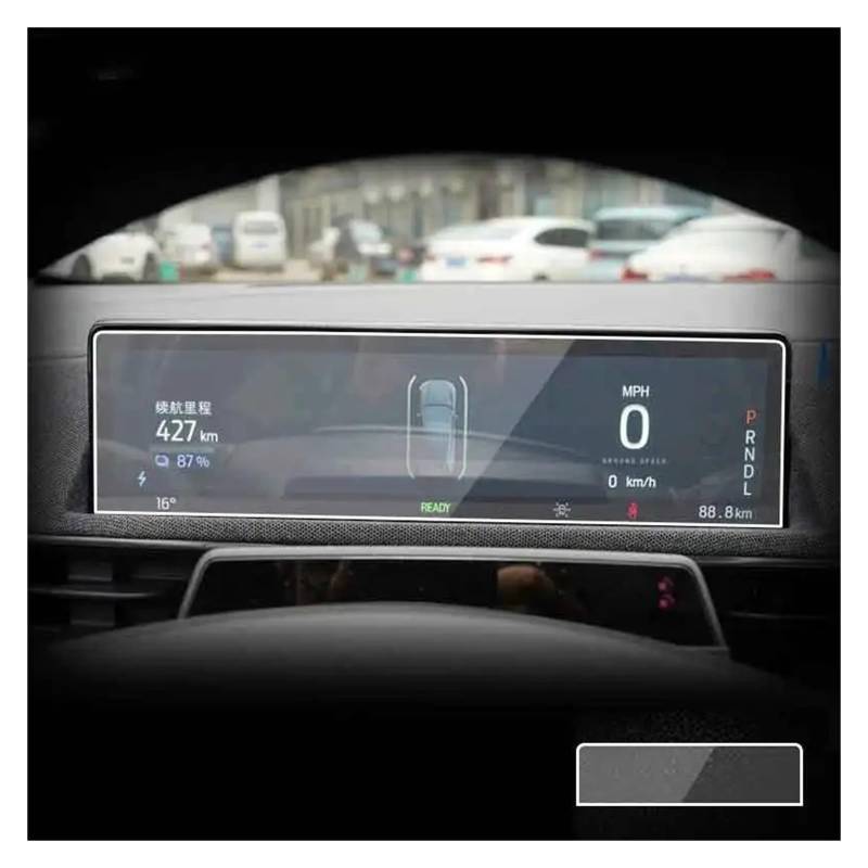 Navigations-Displayschutz Für Mustang Für Mach-E 2021 15,5 Zoll Auto GPS Navigation Bildschirm Gehärtetes Glas Schutzfolie Auto Innen Aufkleber Zubehör Navigation Schutzfolie(Dash Board 10.2inch) von WIBNBRO