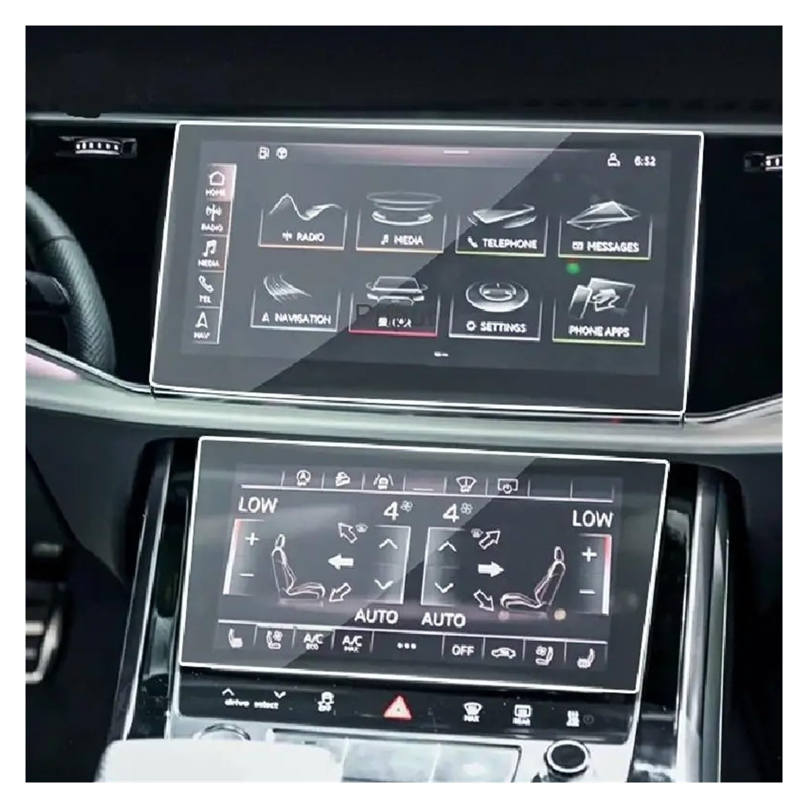 Navigations-Displayschutz Für Q7 Für Q8 2020-2021 Auto-GPS-Navigationsfolie LCD-Bildschirm Gehärtetes Glas Schutzfolie Anti-Kratzfolie Zubehör Navigation Schutzfolie von WIBNBRO