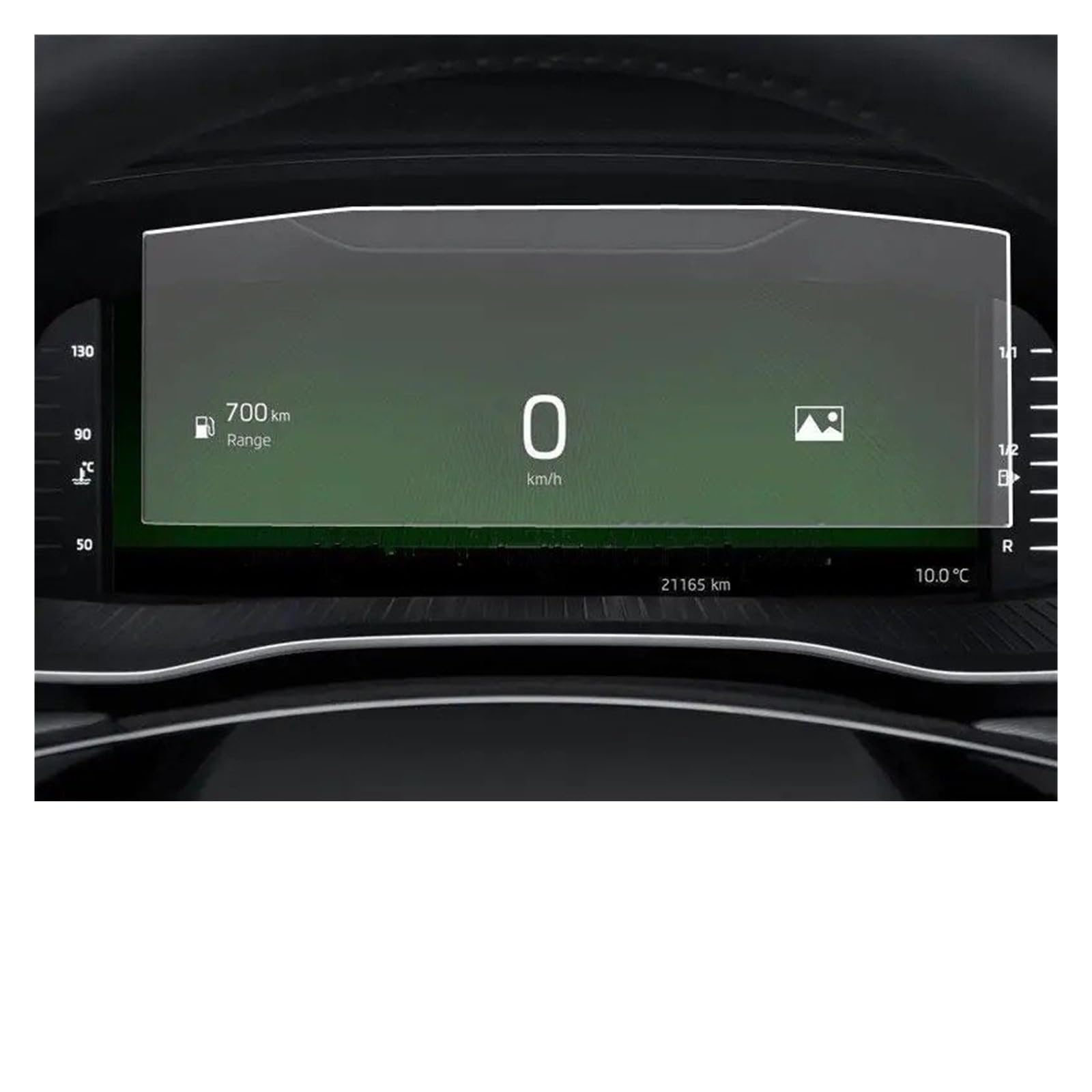 Navigations-Displayschutz Für Skoda Für Kodiaq 2021 Zubehör Auto Navigtion Gehärtetem Glas LCD Screen Schutz Film Aufkleber Dashboard Schutz Navigation Schutzfolie(Instrument) von WIBNBRO