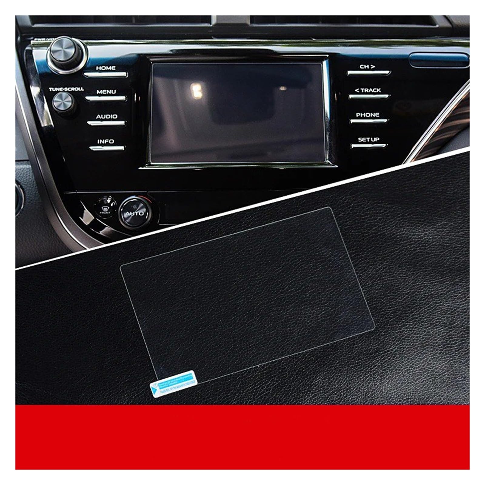 Navigations-Displayschutz Für Toyota Für Camry 70 XV70 2018 2019 2020 Auto GPS-Navigation Touch Display Auto Innen Zubehör PET Auto Screen Protector Film Navigation Schutzfolie(Glass 7 inch HD) von WIBNBRO