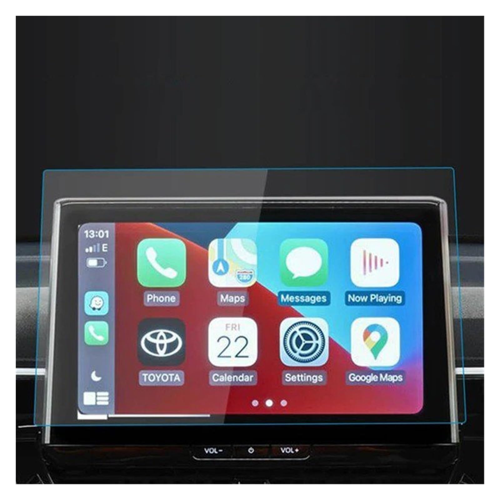 Navigations-Displayschutz Für Toyota Für Corolla Für Cross Screen Protector 2023 ConsoleTempered Glas Schutz Film Navigator Schutz Auto Zubehör Navigation Schutzfolie(22 C A Blue) von WIBNBRO