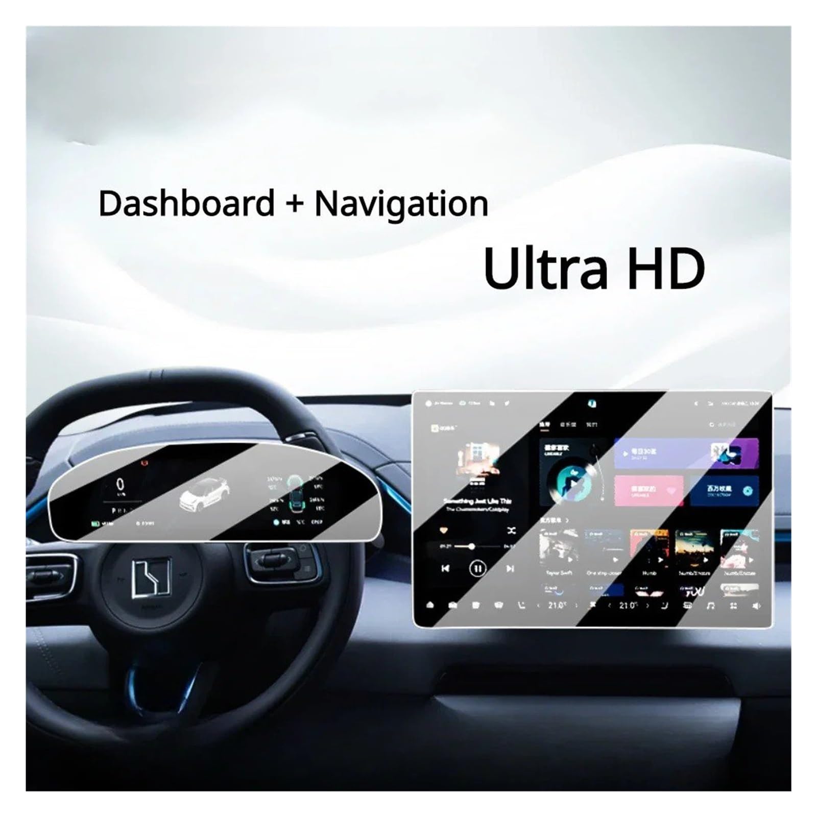 Navigations-Displayschutz Für ZEEKR 001 2024 Autoinnenausstattung Navigation LCD-Bildschirm Schutzfolie Aus Gehärtetem Glas Anti-Kratz-Folie Navigation Schutzfolie(A) von WIBNBRO