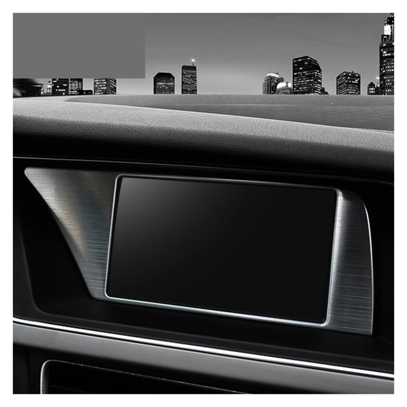 PanelMittelkonsole Für A4 B8 Für A5 Innenausstattung Autozubehör Auto Styling Center Control Navigation Bildschirm Schutzabdeckungen Aufkleber Verkleidung Mittelkonsole Dekor(Brushed Silver) von WIBNBRO