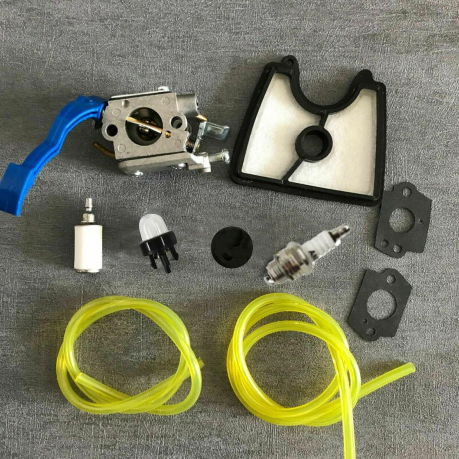 Vergaser-Tune-Up-Kit für 125BV 125B 125BX für Vergaser mit Dichtungen, Kraftstoffleitung, Kraftstofffilter, Primerbulb, Luftfilter, Tülle Vergaser-Set von WIIYENA