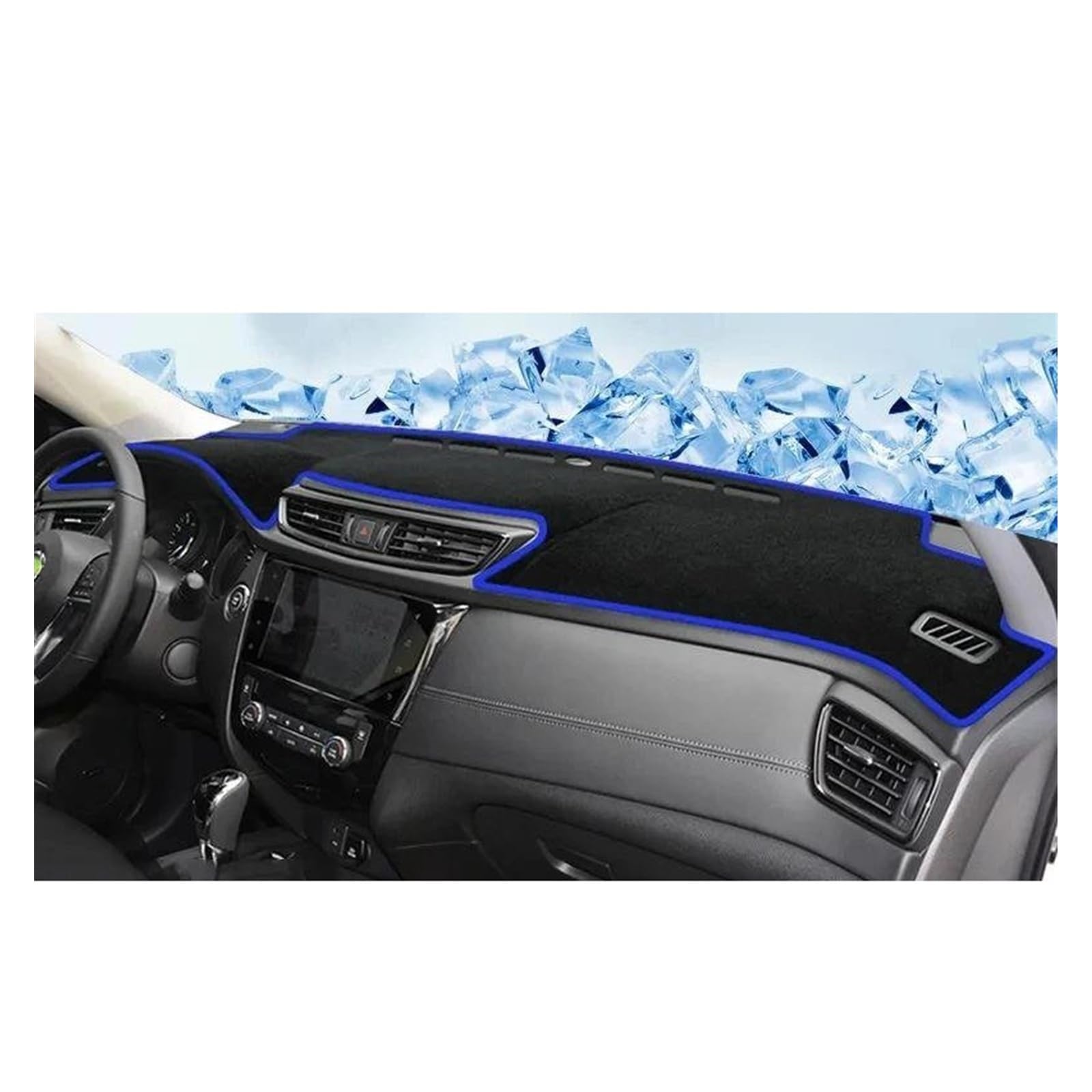 Armaturenbrett Abdeckung Für Nissan Für QASHQAI Auto Instrumententafel Matte Teppiche Armaturenbrett Abdeckung Vermeiden Sie Licht Pad Zubehör Innendekoration Zubehör Auto Dashboard Abdeckung(C blue 2 von WIJHJET