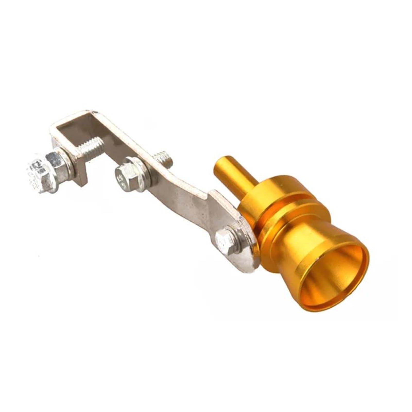 Auspuff Pfeife Turbo Sound Auto Auspuff Booster Lautsprecher Universal Aluminium Auto Schalldämpfer Endrohr Whistle Blow Off Ventil Spitze Zubehör Abgasrohrleitungen(Gold L) von WIJHJET