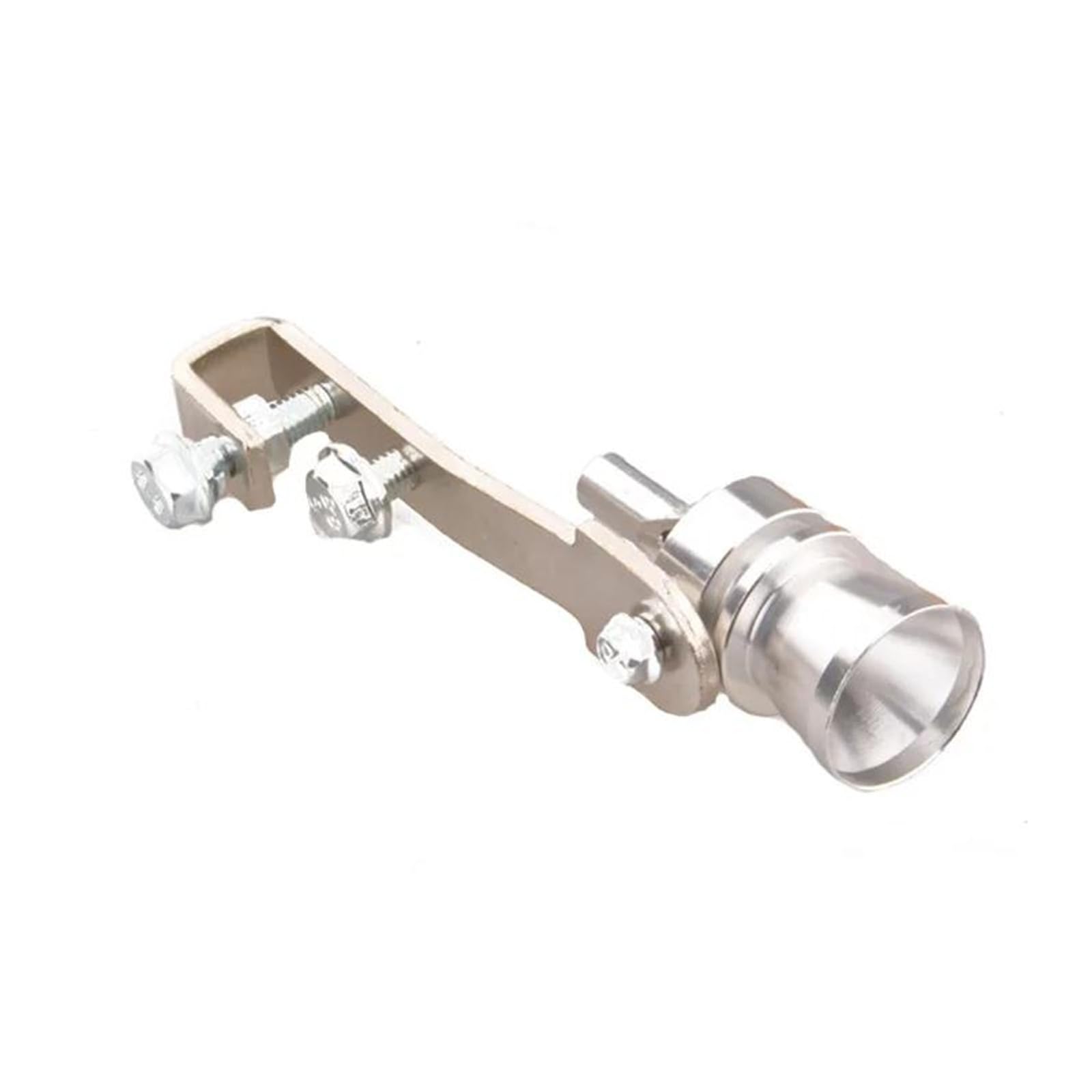 Auspuff Pfeife Turbo Sound Auto Auspuff Booster Lautsprecher Universal Aluminium Auto Schalldämpfer Endrohr Whistle Blow Off Ventil Spitze Zubehör Abgasrohrleitungen(Silver L) von WIJHJET