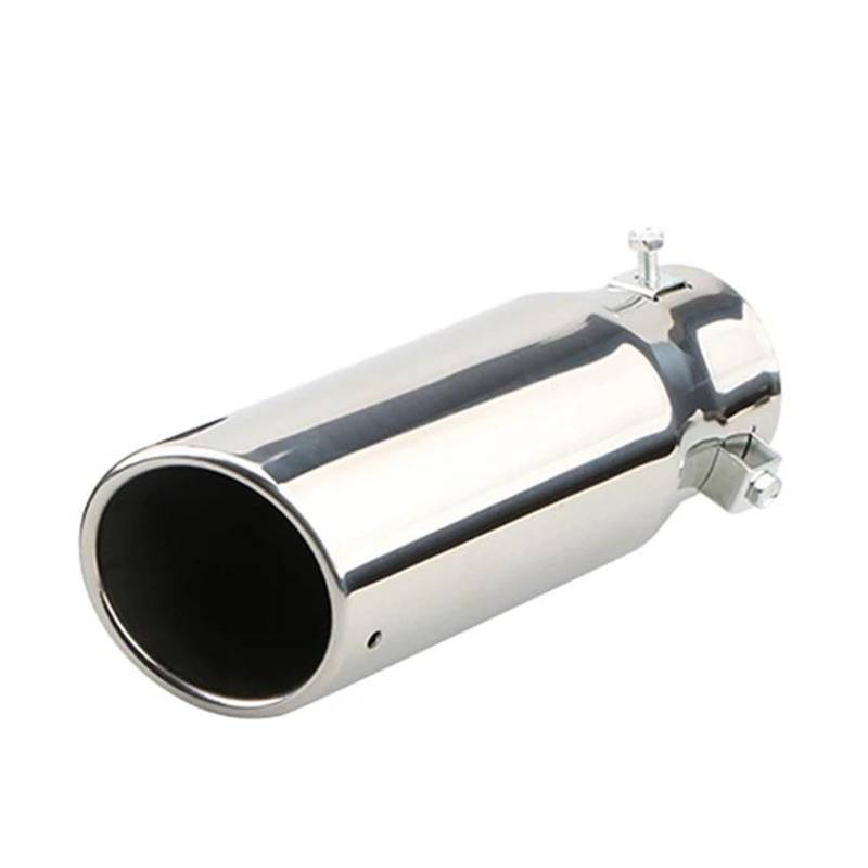 Auspuff Pfeife Universal Auto Auspuff Spitze Edelstahl Auto Schalldämpfer Endrohr Auto Zubehör Ersatzteile Abgasanlagen Schalldämpfer Abgasrohrleitungen(Long Silver Straight) von WIJHJET