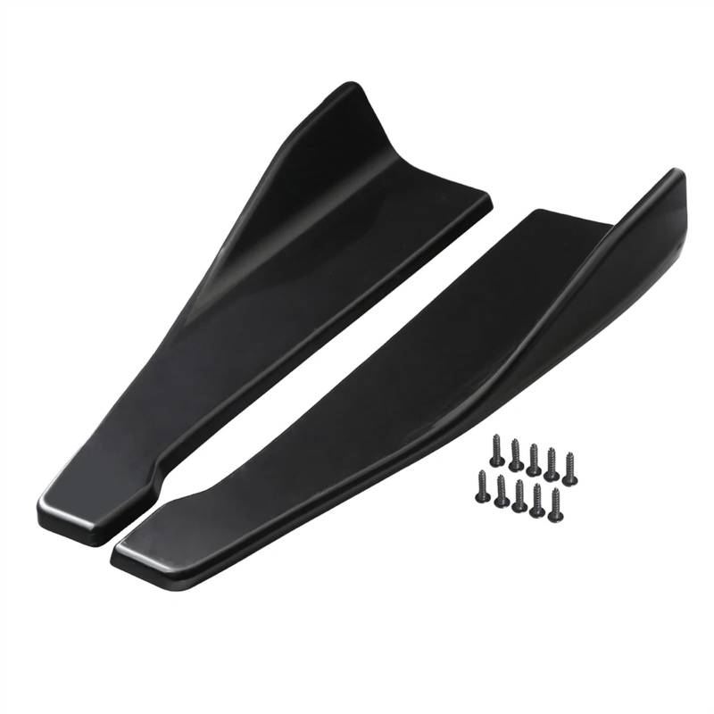 Auto Seitenschürze 1 Paar 48CM Auto Hintere Stoßstange Lip Trim Protector Auto Seite Rock Abdeckung Auto Ecke Stoßstange Wachen Universal Auto Seitenrock Splitter(Schwarz) von WIJHJET