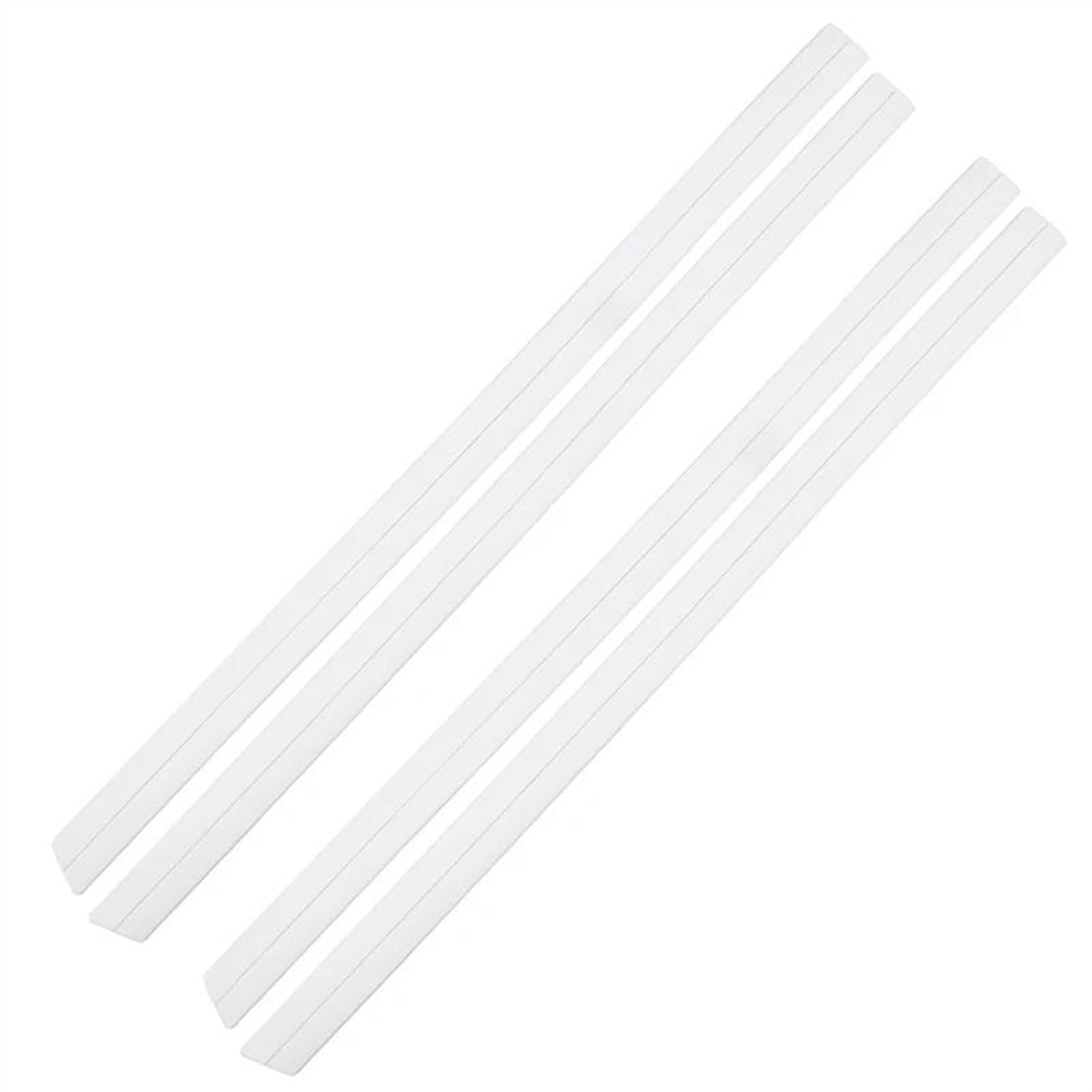 Auto Seitenschürze 4 Stück Universal Autotürschutz Karosseriekantenschutz Aufkleber Seitenschweller Dekorativer Schutzaufkleber Vollschwarz Auto Seitenrock Splitter(4PCS 93CMx4.5CM White) von WIJHJET