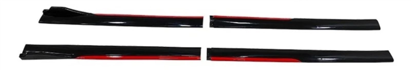 Auto Seitenschürze 4 Stücke Für Seat Für Ibiza Für Cupra MK2-6 6J Auto Seitenschweller Verlängerung Schweller Lip Splitter Spoiler Stoßstange Auto Seitenrock Splitter(Red+Gloss Black) von WIJHJET