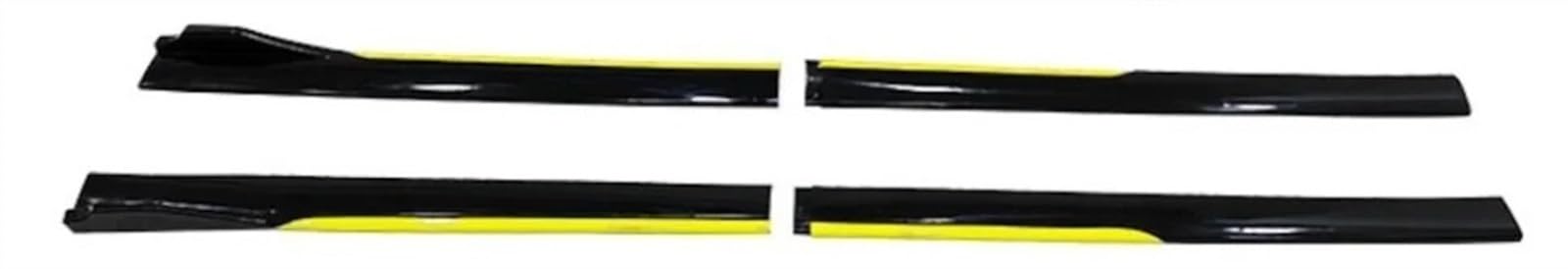 Auto Seitenschürze 4 Stücke Für Seat Für Ibiza Für Cupra MK2-6 6J Auto Seitenschweller Verlängerung Schweller Lip Splitter Spoiler Stoßstange Auto Seitenrock Splitter(Yellow+Gloss Black) von WIJHJET