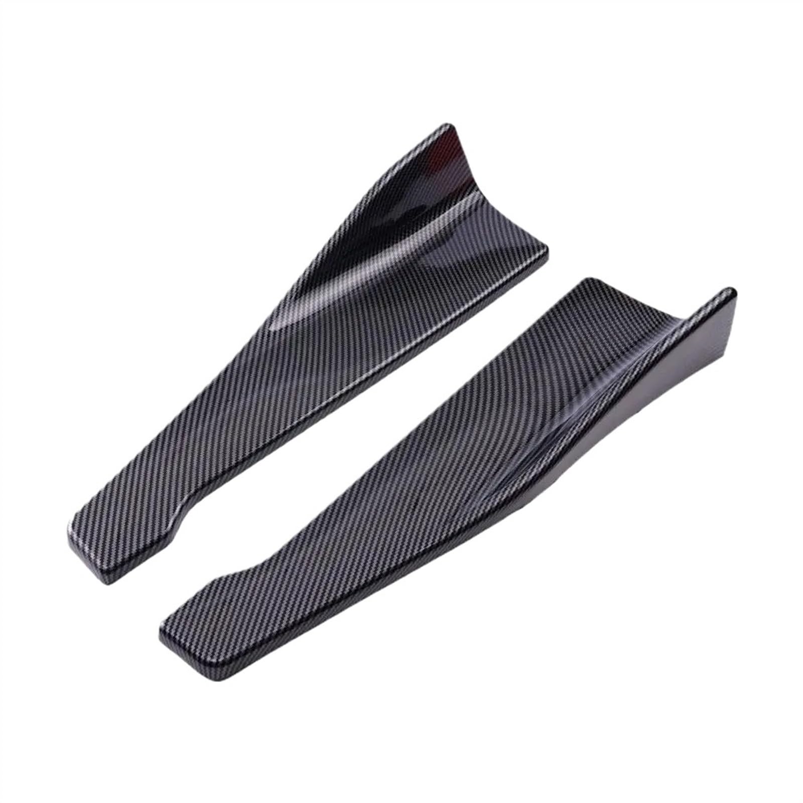 Auto Seitenschürze 48CM Auto Heckstoßstange Lip Trim Protector Auto Seitenschweller Schutzabdeckung Für VW Für Golf 5 6 Auto Seitenrock Splitter(Kohlefaser-Optik) von WIJHJET