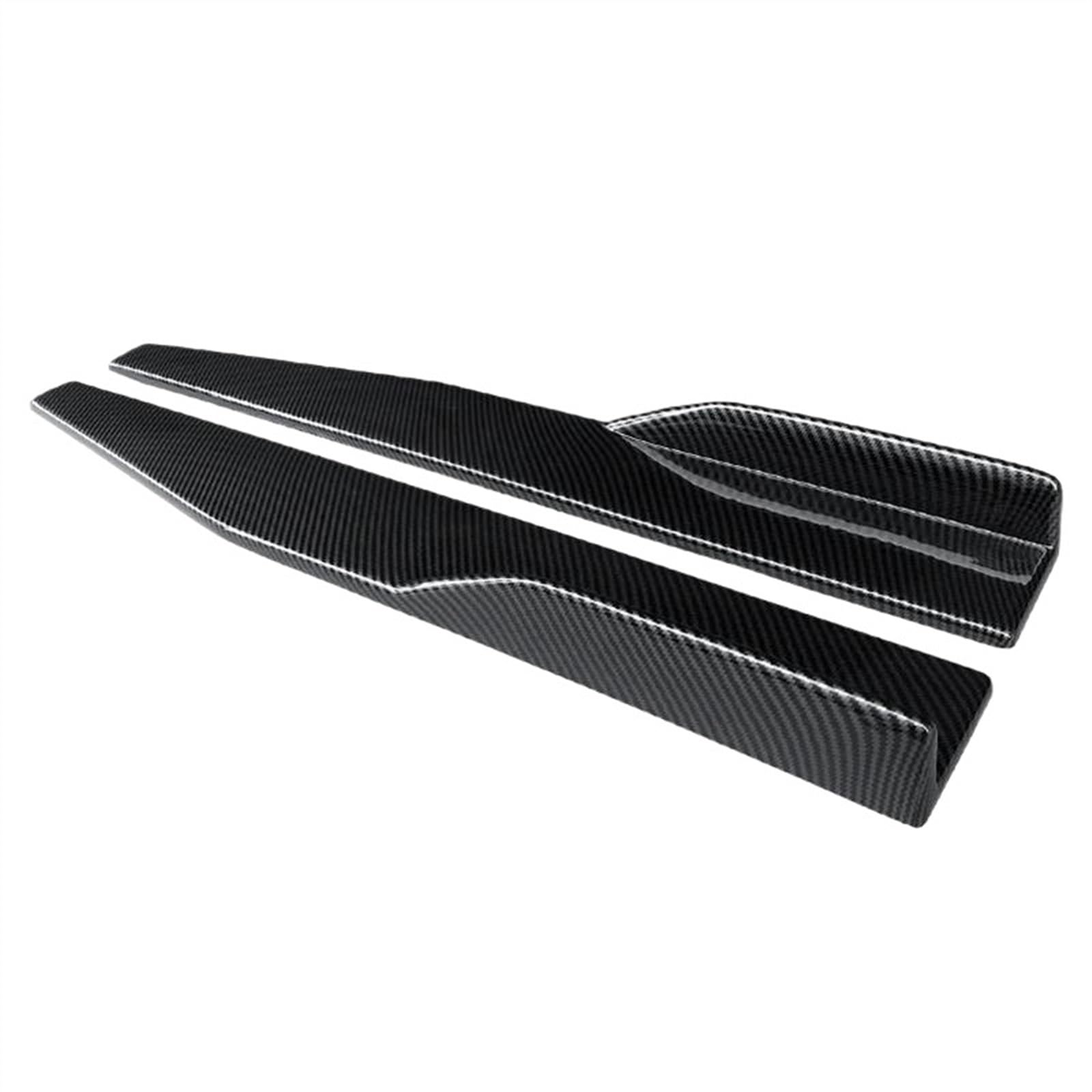 Auto Seitenschürze Auto Seitenschweller Stoßfänger Diffusor Erweiterungen Spoiler Schürzen 75CM Für Benz Serie W205 W204 C63 W211 W212 Für CLA Für CLS Auto Seitenrock Splitter(Kohlefaser-Optik) von WIJHJET