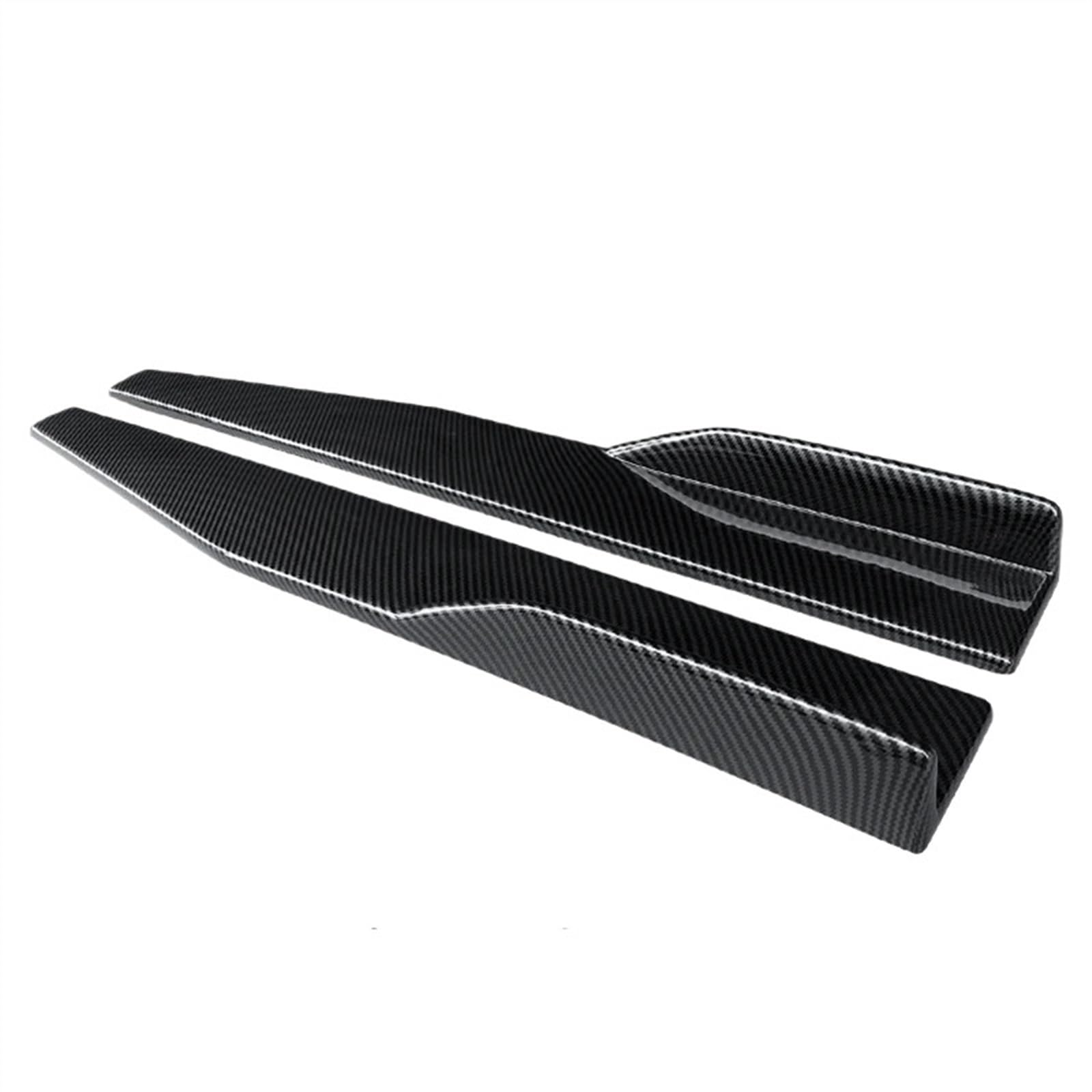 Auto Seitenschürze Für TT 2004-2015 2016 2017 2018 2019 Auto Seitenschweller Stoßstange Diffusor Spoiler Schürzen Flügel Erweiterungen 75CM Auto Seitenrock Splitter(Kohlefaser-Optik) von WIJHJET