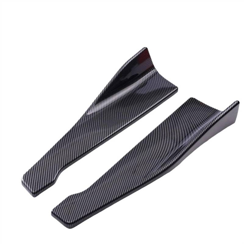 Auto Seitenschürze Universal 48CM Auto Heckspoilerleiste Lippenspoiler Seitenschweller Spoiler Diffusor Splitter Winglets Seitenschweller Lippenwickelwinkel Auto Seitenrock Splitter(Kohlefaser) von WIJHJET