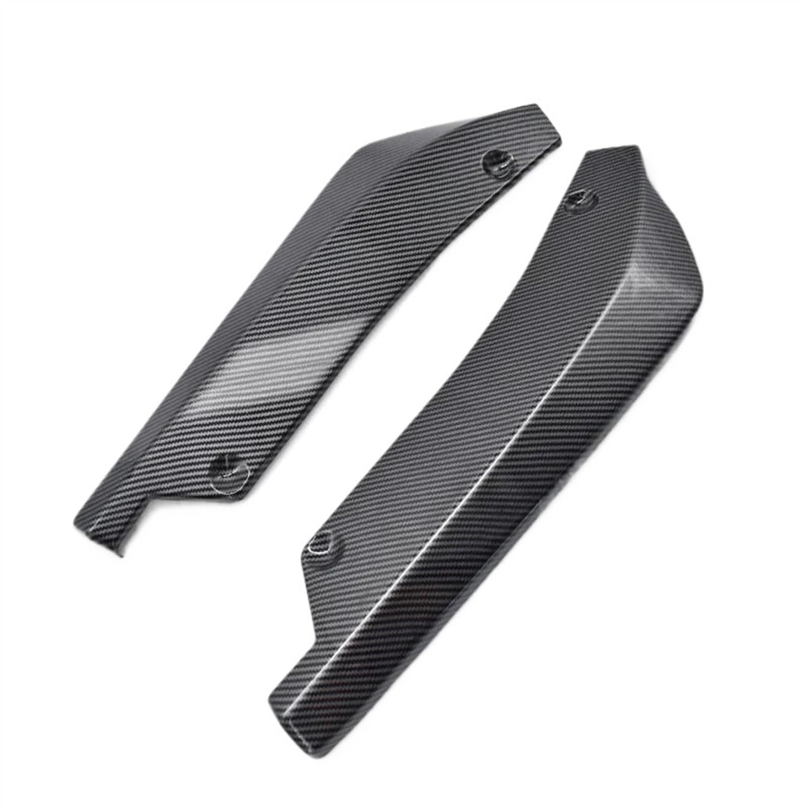 Auto Seitenschürze Universal Auto Vorne Hinten Stoßstange Streifen Lip Diffusor Splitter Spoiler Kratzschutz Winglets Seite Rock Erweiterung Auto Seitenrock Splitter(Carbon Fiber Black) von WIJHJET