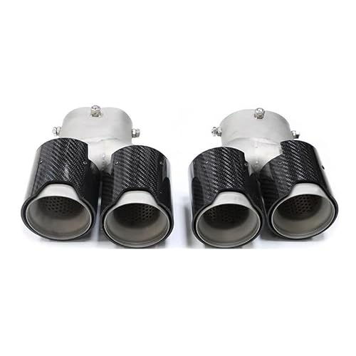 Endrohr Dual Auspuffrohr Schalldämpfer Spitze Auspuff System Düse Endrohr Für G22 G23 G26 M440i 2021 2022 2023 + Auto Quad Auspuff Spitze Auspuff Endrohr(Carbon Fiber D) von WIJHJET