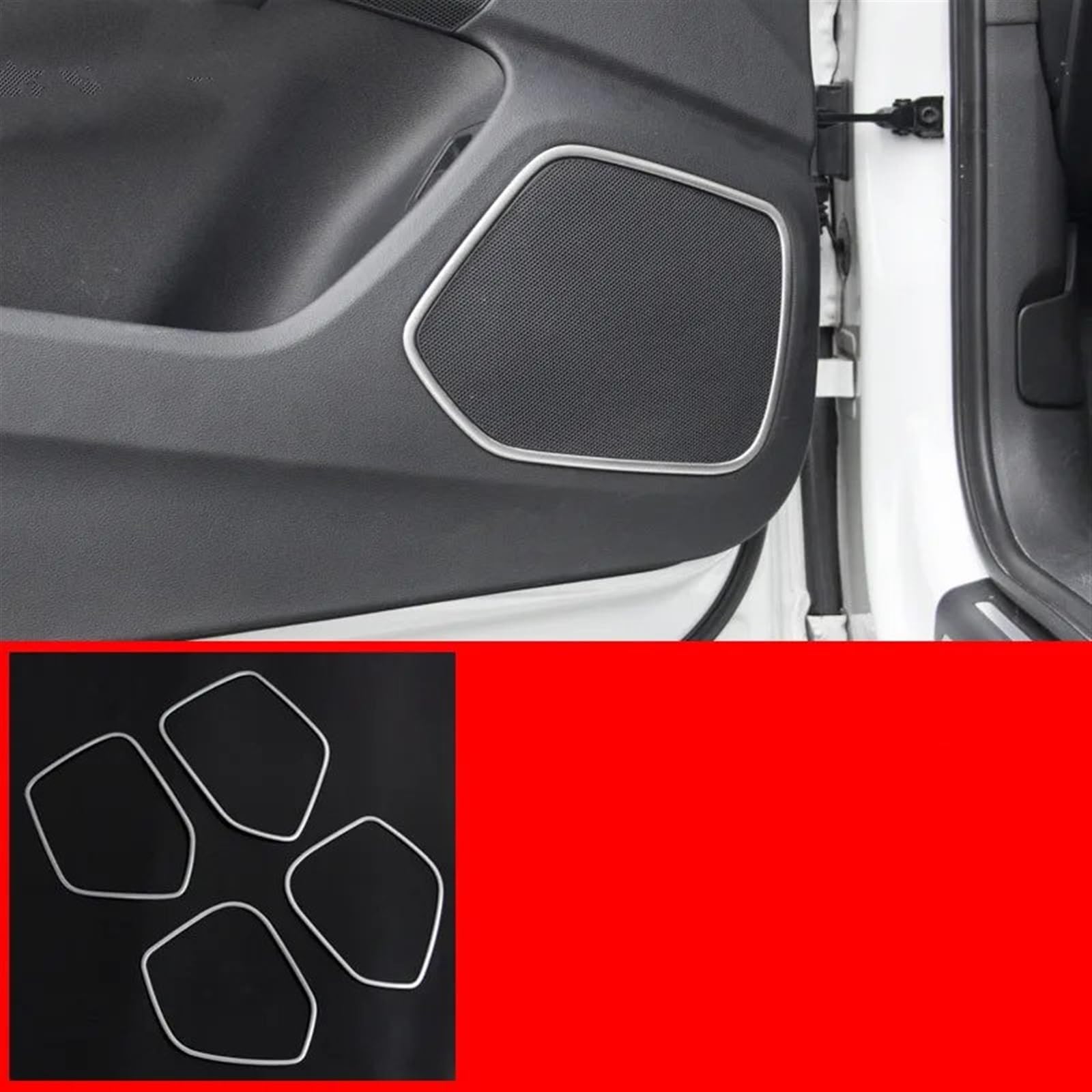 Innenverkleidung Mittelkonsole Für Q3 2012 2013 2014 2015 2016 Zentrale CD Panel Abdeckung Trim Klimaanlage Outlet Rahmen Tür Armlehne Dekoration Streifen Auto Zubehör(Stereo Speaker) von WIJHJET