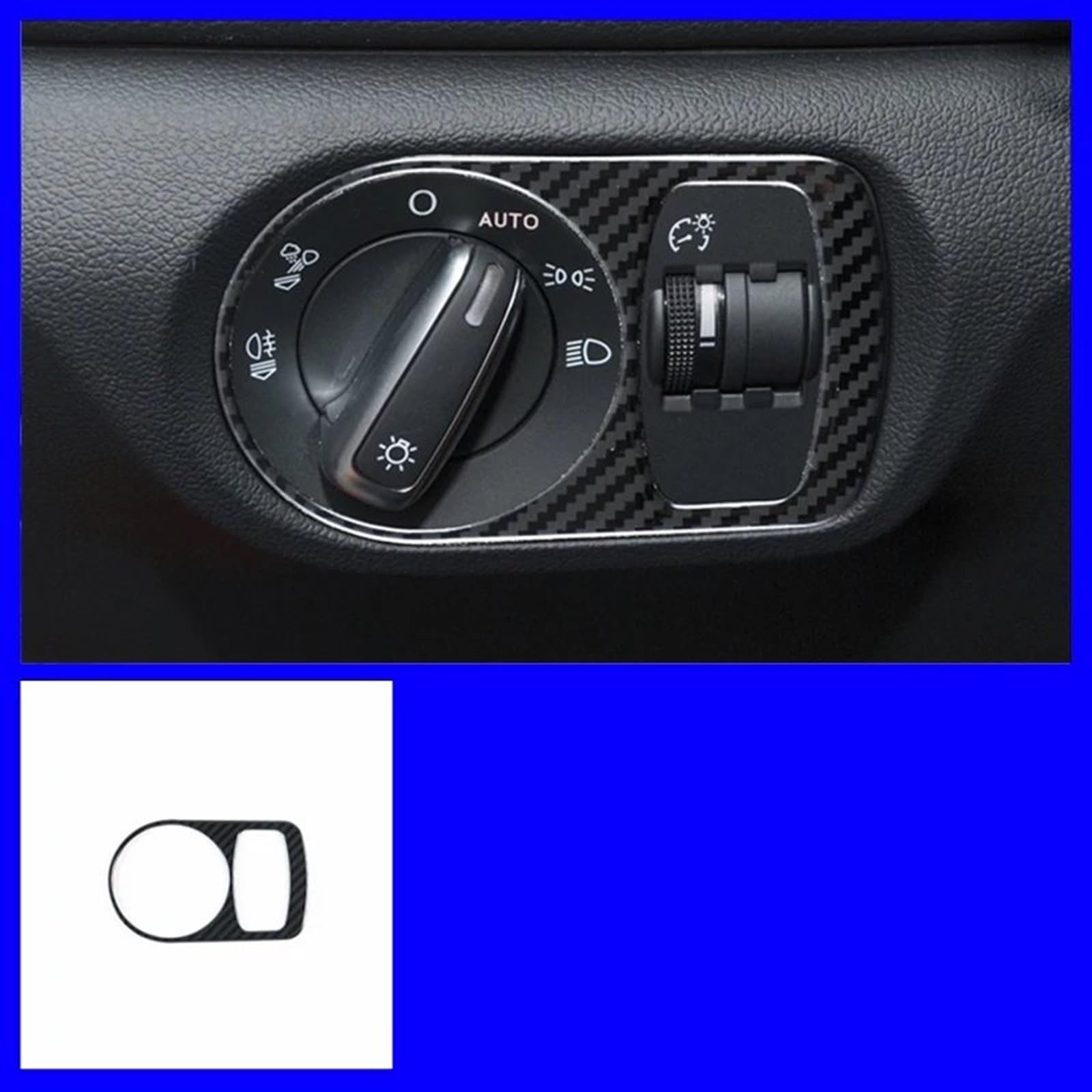 Innenverkleidung Mittelkonsole Für Q3 2013 2014 2015 2016 Innen Zubehör Aufkleber Edelstahl Auto Dashboard Scheinwerfer Schalter Taste Rahmen Abdeckung Trim(Carbon Fiber Color) von WIJHJET