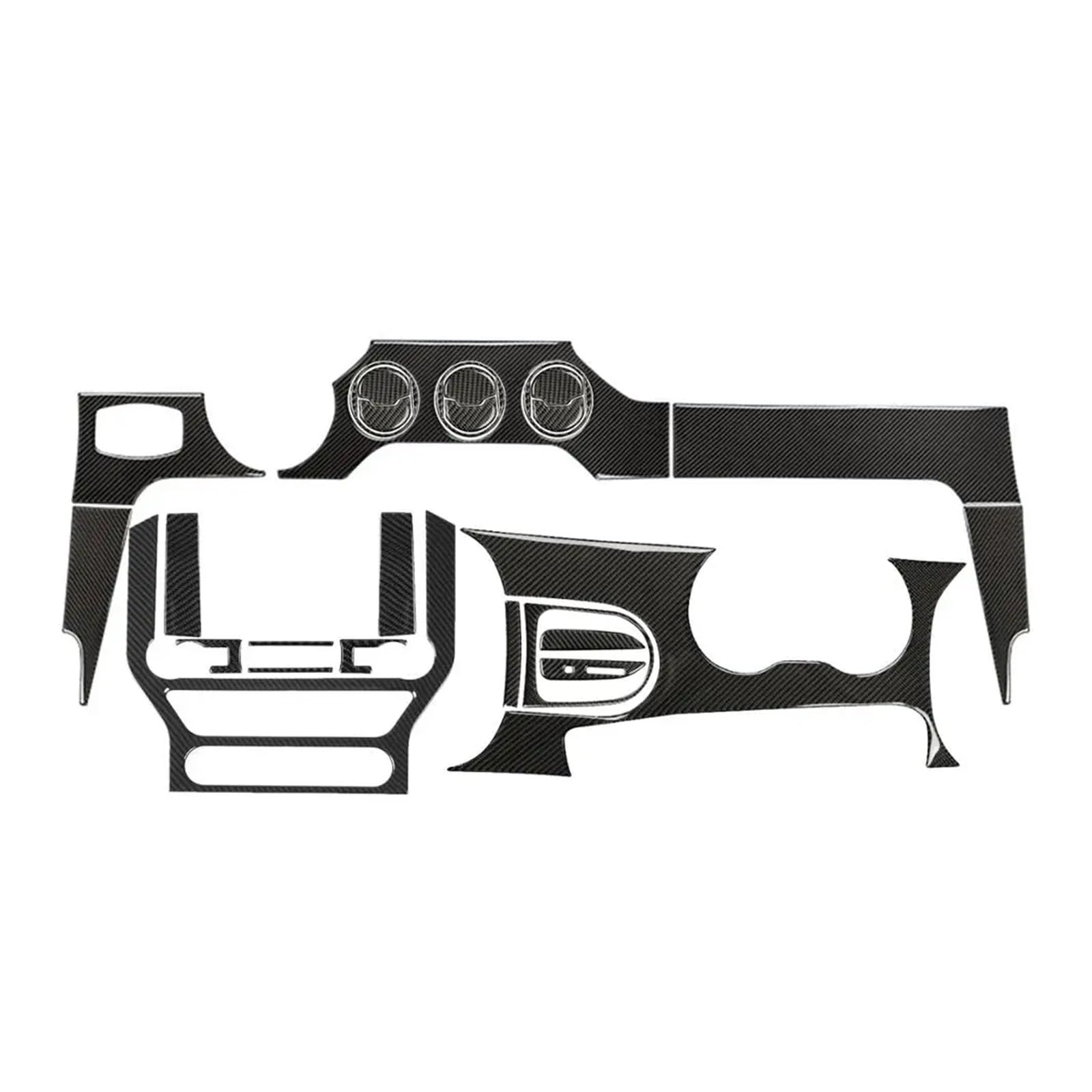 Konsolenverkleidung Für Ford Für Mustang 2015 2016 2017 2018 2019 2020 2021 2022 2023 Innere Dekoration Aufkleber Kit Aufkleber Trim Auto Innen Zubehör Panel Abdeckung(Carbon Fiber-Left) von WIJHJET