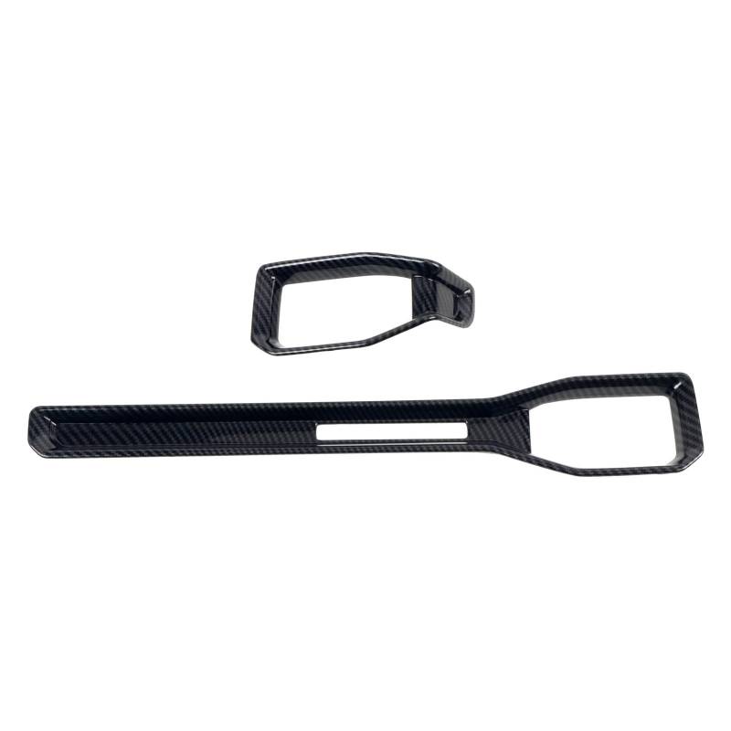 Konsolenverkleidung Für Ford Für Mustang 2024 2025 Carbon Schwarz Dashboard Konsole Air Outlet Vent Molding Streifen Abdeckung Trim ABS Auto Zubehör 2 Stück Panel Abdeckung von WIJHJET