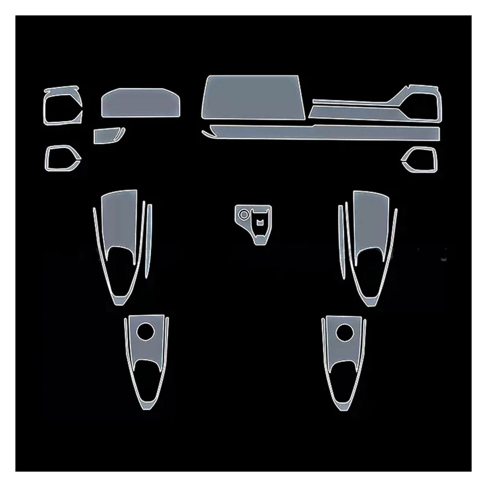 Konsolenverkleidung Für Haval H3 2024 Auto Center Console Transparente Aufkleber Navigation Outlet Panel Schutz Film TPU Innen Zubehör Panel Abdeckung von WIJHJET