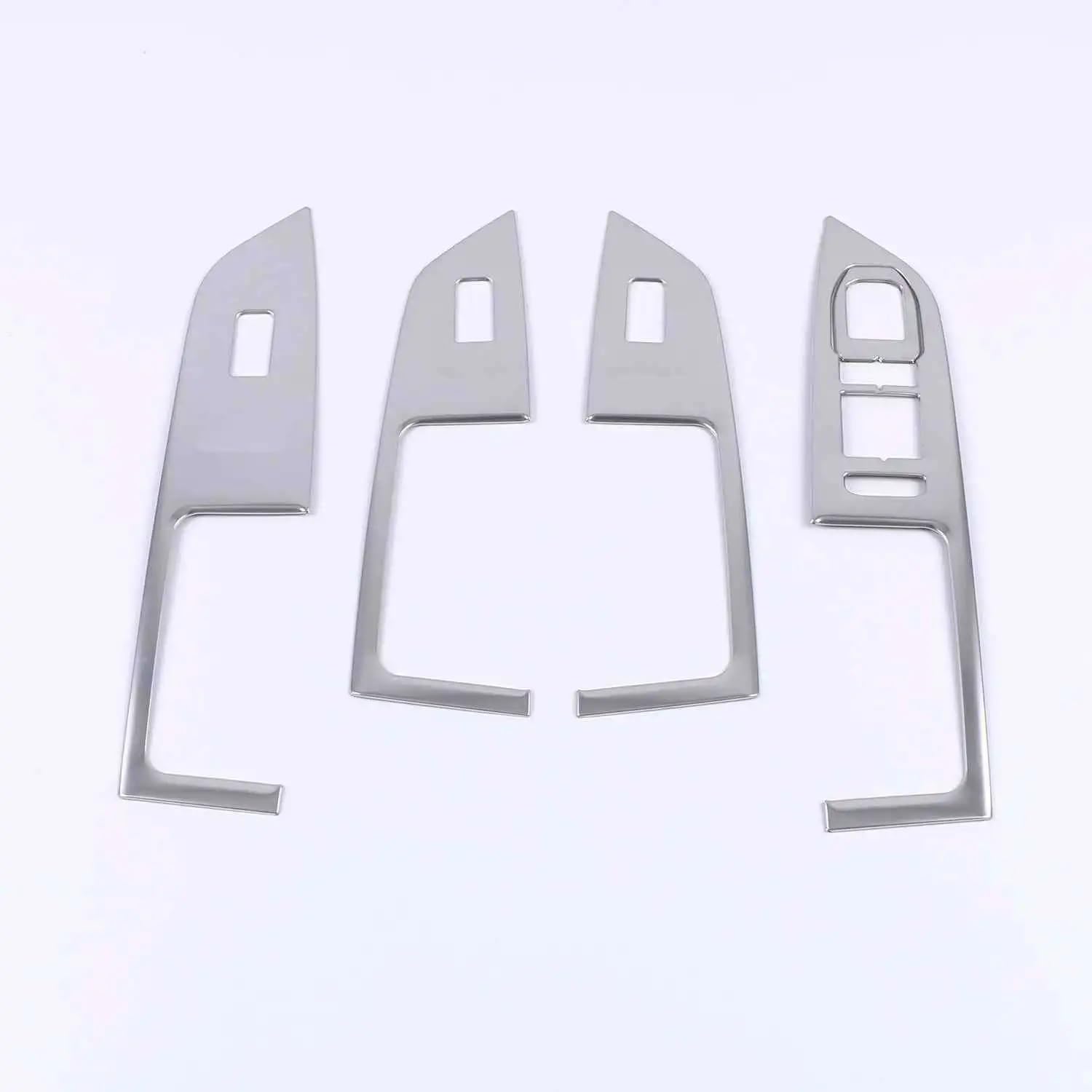 Konsolenverkleidung Für VW Für Golf 8 MK8 R 2021 2022 Edelstahl Auto Fensterheber Schalter Panel Trim Abdeckung Aufkleber Innen Zubehör Panel Abdeckung(Steel Silver) von WIJHJET