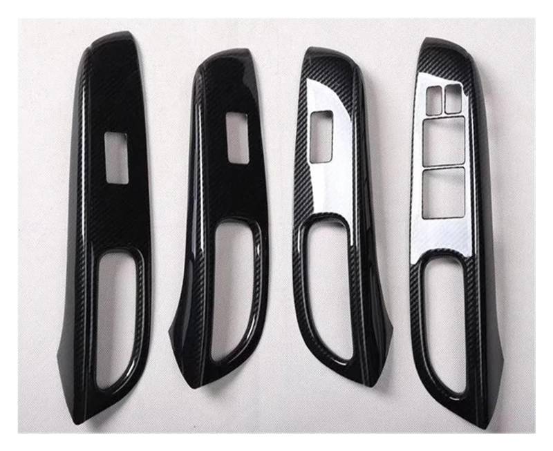 Konsolenverkleidung LHD Auto Innen Zubehör Für Nissan Für Sunny 2014 2015 2016 ABS Carbon Faser Getriebe Instrument Fenster Panel Abdeckung Trim AC Outlet Panel Abdeckung(Window Switch Cover) von WIJHJET