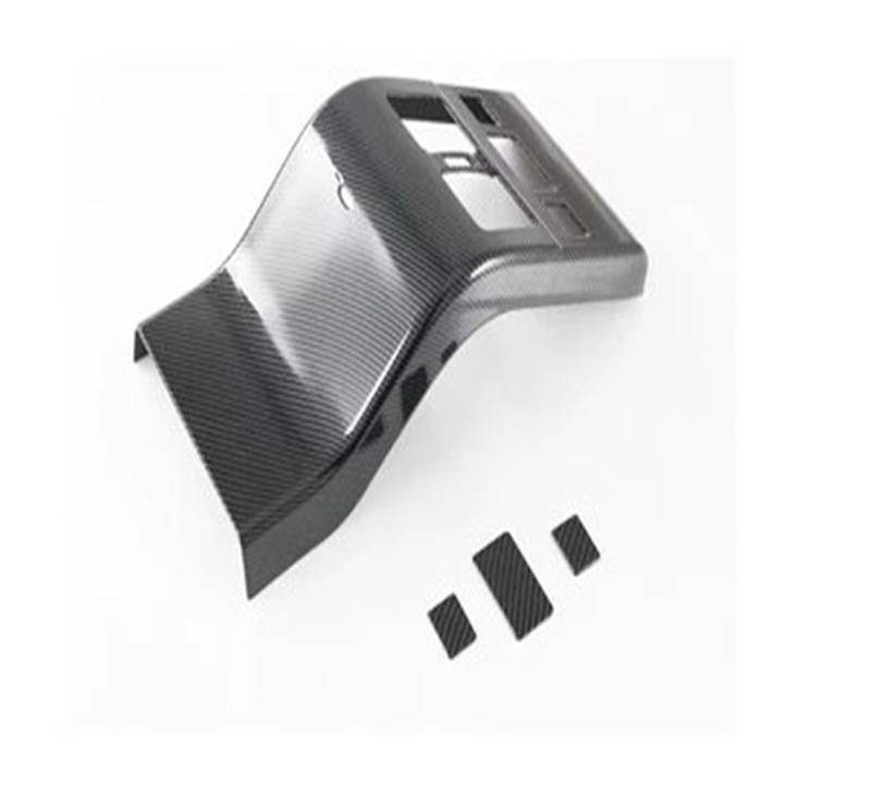 Konsolenverkleidung LHD Für Toyota BZ4X EA10 2022 2023 ABS Carbon Faser Tür Armlehne Fensterheber Schalter Abdeckung Getriebe Shift Air Vent Abdeckung Borte Panel Abdeckung(Rear AC Outlet Cover) von WIJHJET