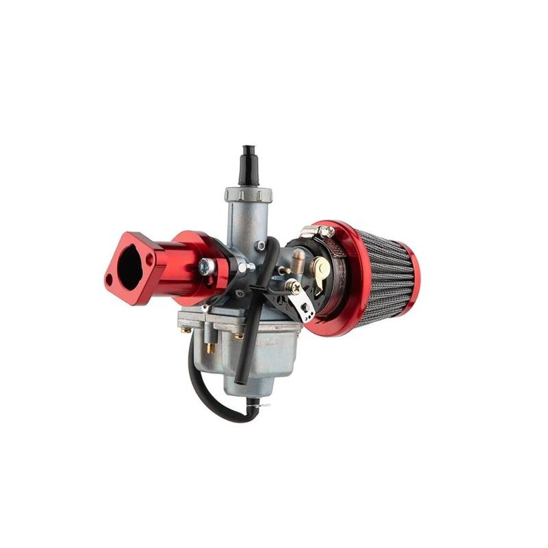 Vergaser Aluminium Kit Für CB125 XL125S TRX250 Für TRX 250EX XR100 XR200 CG CB 125 150 Cc ATV Quad Dirt Bike Motorrad PZ26 Tuningvergaser Motorrad Vergaser(Pz26 Hand red) von WIJHJET