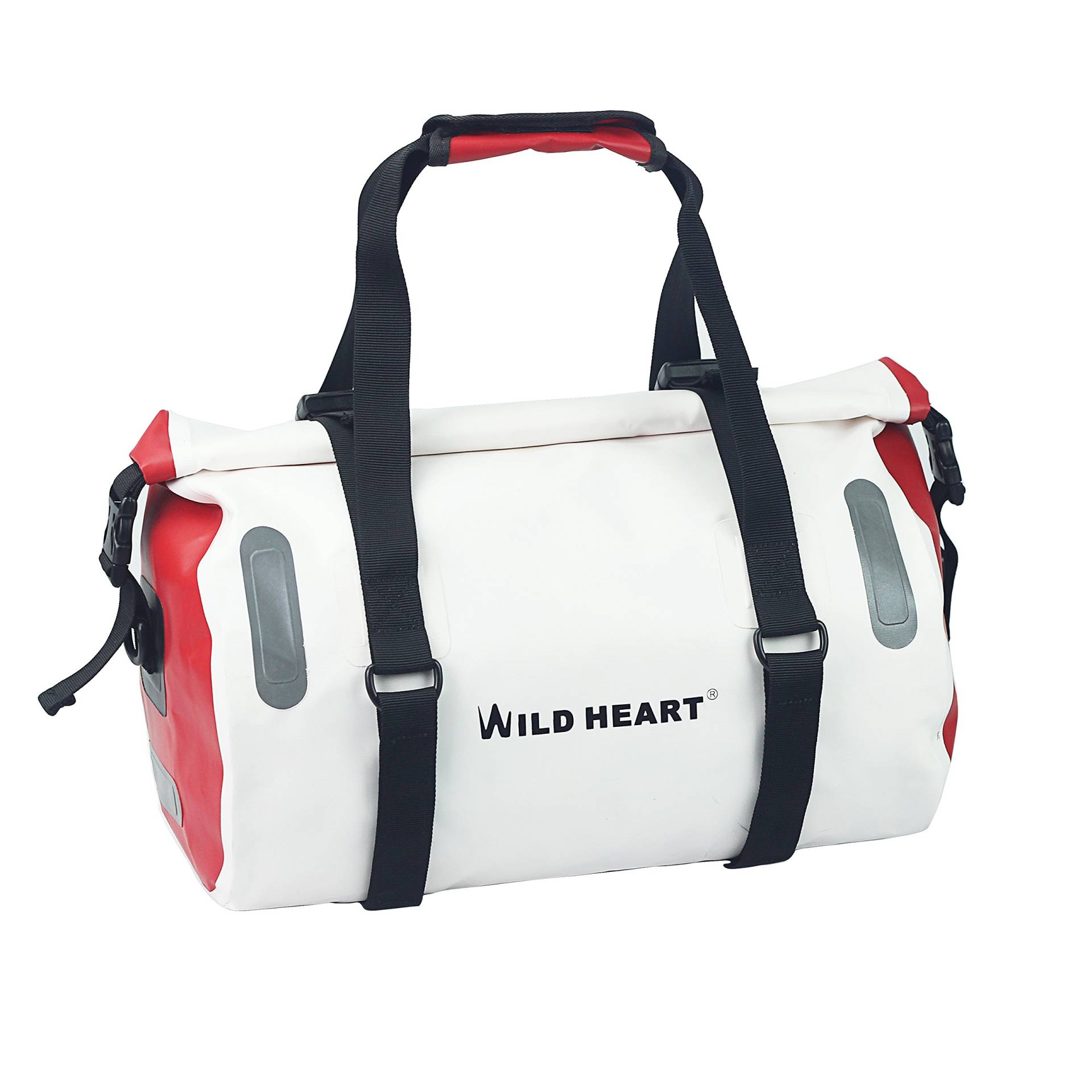 WILD HEART 18 l wasserdichte Fahrradtasche mit Schweißnaht, Schultertasche, Rucksack, professionelles Fahrradzubehör (weiß) von WILD HEART