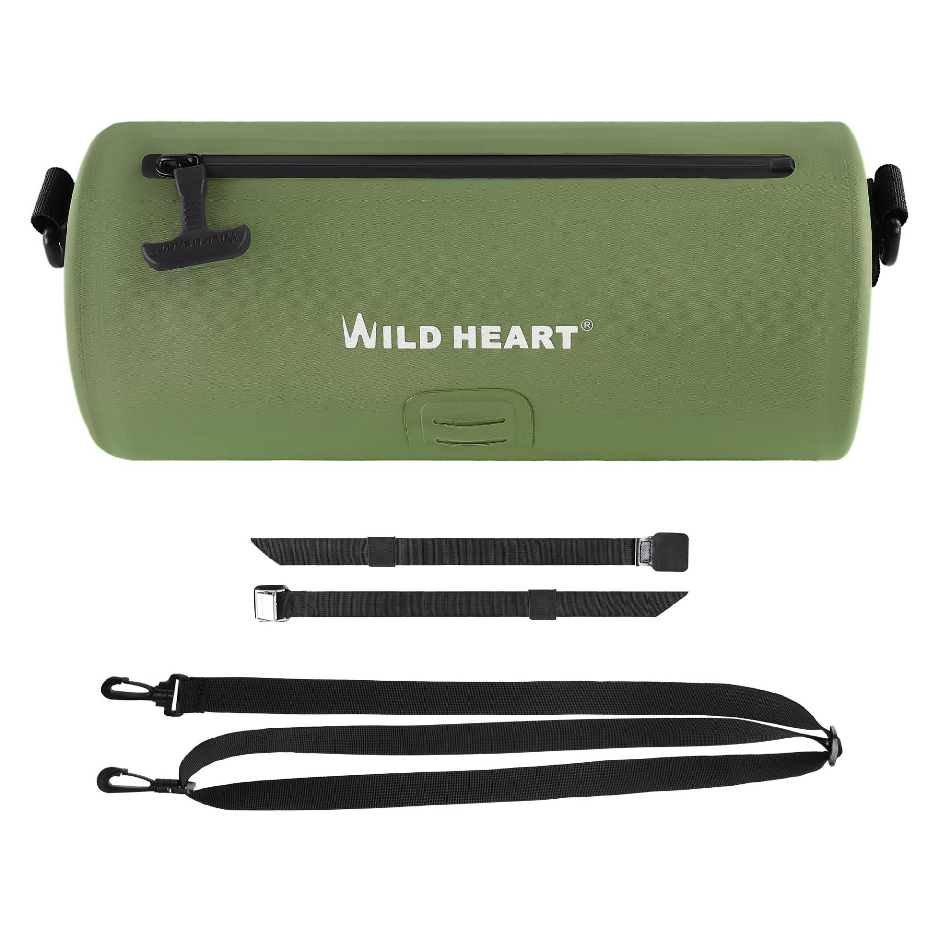 WILD HEART Motorrad-Lenkertasche wasserdichte Motorrad-Gabeltasche Dirt Bike Lenkertasche Universal-Fahrrad-Fronttasche Kleine Werkzeugtasche mit Schulterriemen (Olivgrün) von WILD HEART