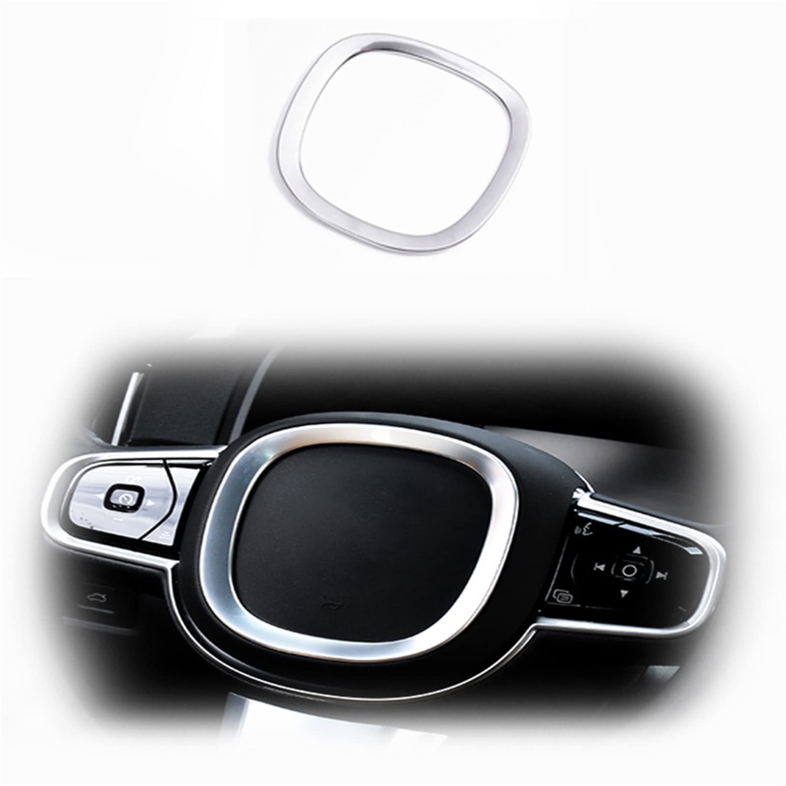 Auto Styling Lenkradrahmen Dekoration Abdeckung Trim ABS Für V&olvo XC60 S90 V90 XC90 2015-2021 Automotive Interior Zubehör von WILSEM