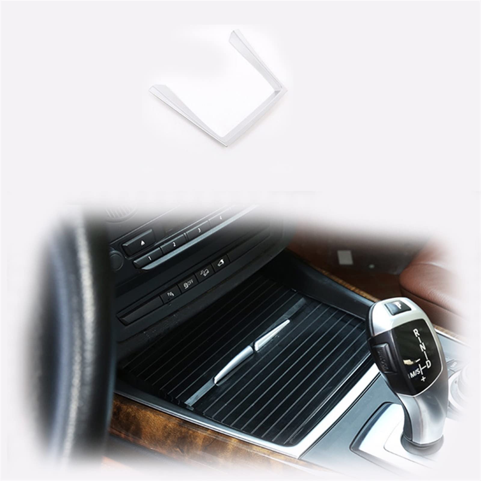 Car Styling Mittelkonsole Wasserbecherhalter Aufbewahrungsbox Rahmenzierabdeckung Zierleiste Für B&M&W X5 E70 2008-2013 LHD Innenraum von WILSEM