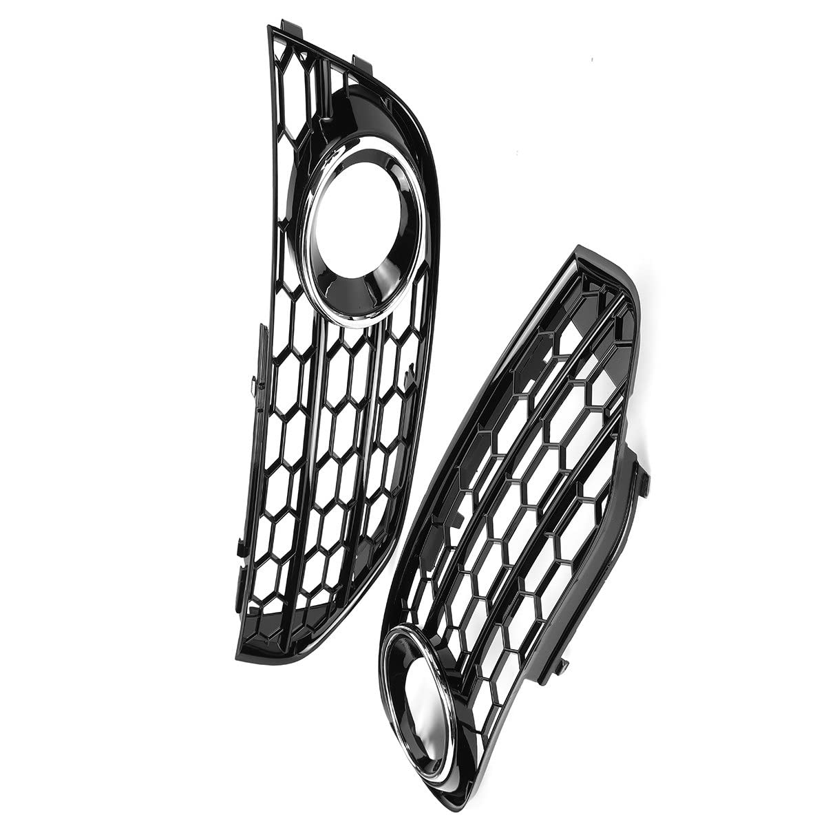 Für A&udi A4 B8 B8.5 Für Allroad 2009 2010 2011 2012 2013 2014 2015 Nebelscheinwerfer Lampenabdeckung Honeycomb Hex Kühlergrill Grill von WILSEM