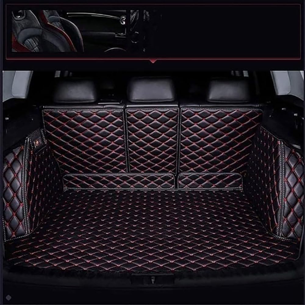 Vollabdeckung Kofferraummatte für Audi A6 Avant (4F,C6) 2008-2011, Antirutschmatte Kofferraum Schutzmatte Kofferraumschutz Auto Zubehör,Black-Red von WILSEM