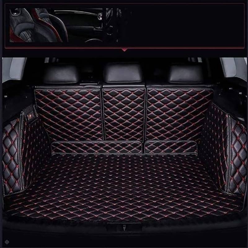 Vollabdeckung Kofferraummatte für Audi A6 Avant (4F,C6) 2008-2011, Antirutschmatte Kofferraum Schutzmatte Kofferraumschutz Auto Zubehör,Black-Red von WILSEM