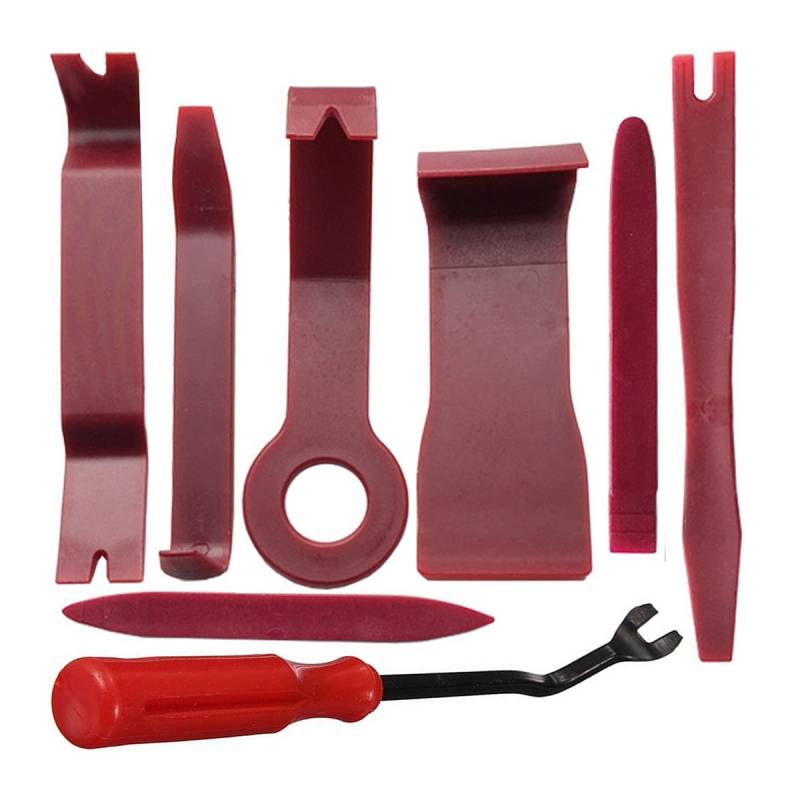 WINOMO Demontage Werkzeug Auto Zierleisten Verkleidung Türverkleidungs Trim Entferner Werkzeuge Set 8 Pcs (Rot) von WINOMO