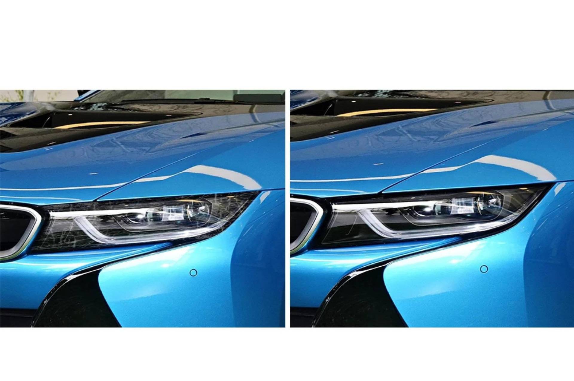 2 Stück Auto Scheinwerfer Schutzfolie Scheinwerfer Restaurierung Transparent Schwarz TPU Aufkleber Für BMW i8 2014-2020 Zubehör Transparent von WINONDE