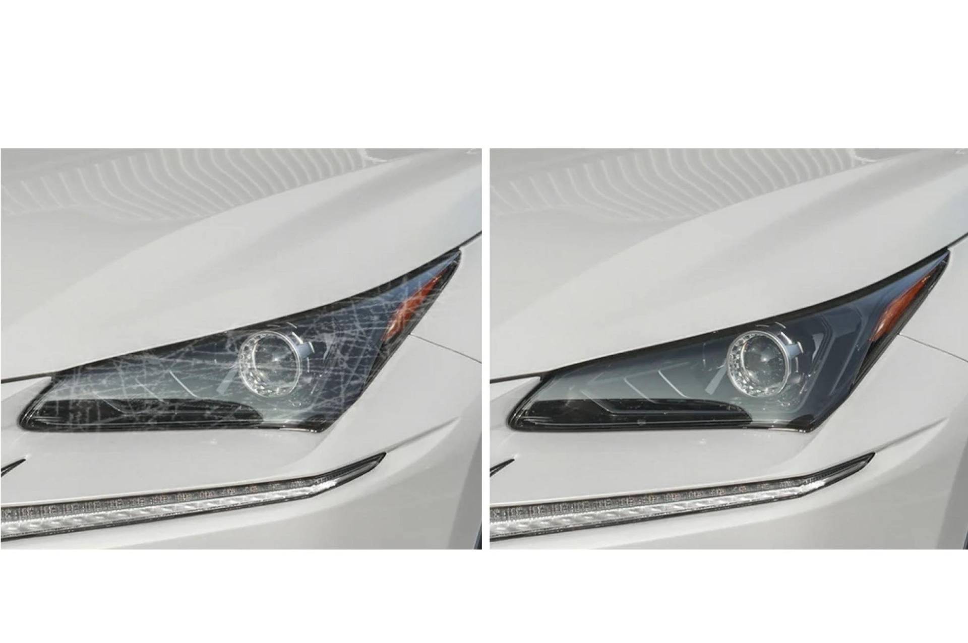 2 Stück Auto Scheinwerfer Schutzfolie Scheinwerfer Scheinwerfer Transparent Schwarz TPU Aufkleber, für Lexus NX NX300 300h 200t 2015-2020 Zubehör Transparent von WINONDE