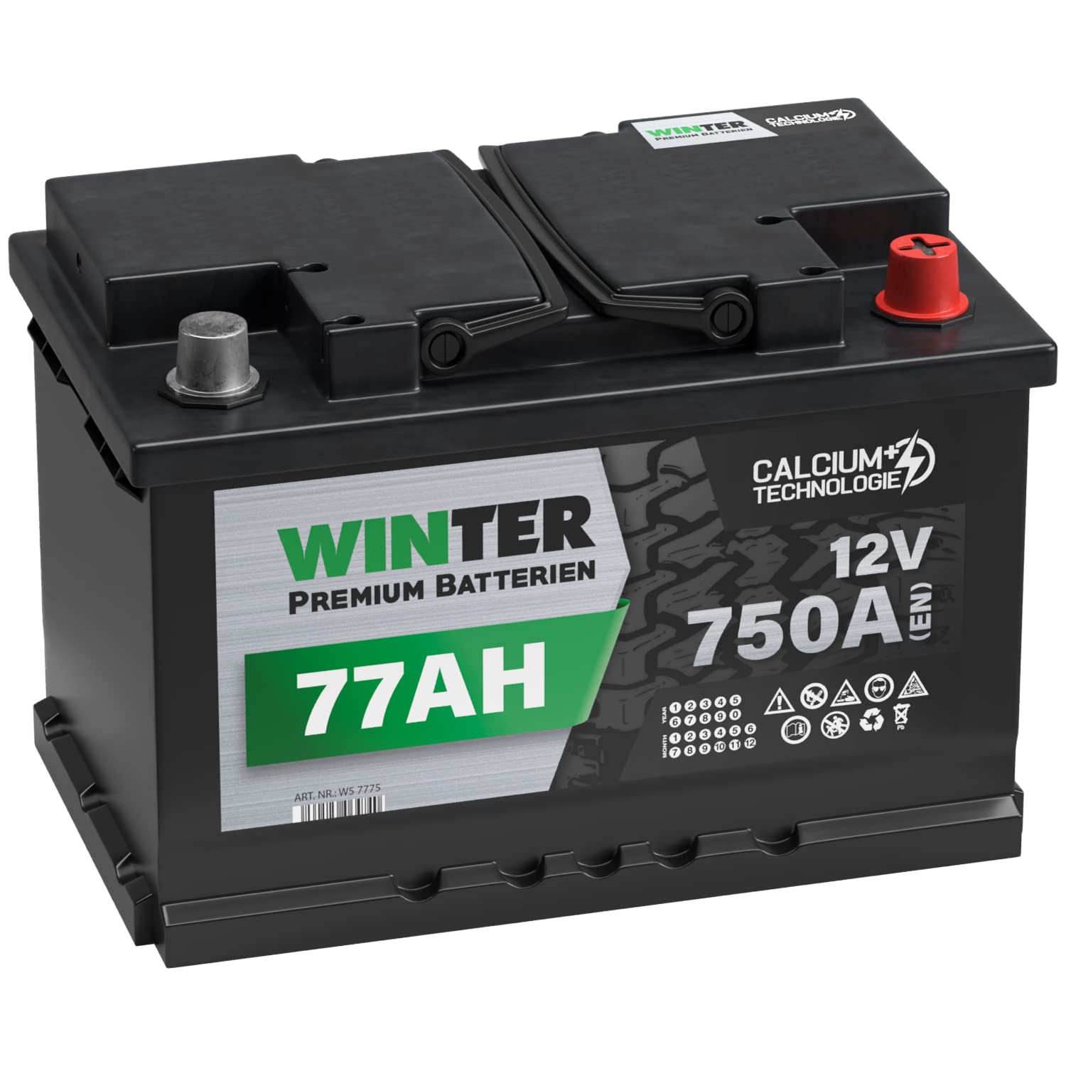 WINTER Premium Autobatterie 12V 77Ah 750A/EN statt 70Ah 72Ah 74Ah 75Ah von WINTER PREMIUM BATTERIEN