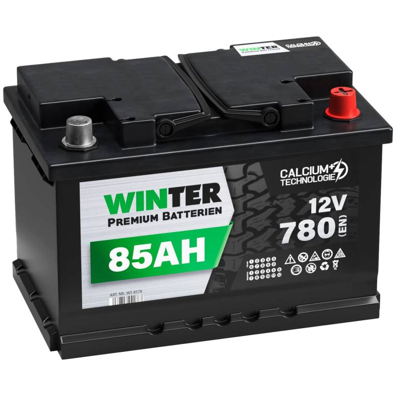 WINTER Premium Autobatterie 12V 85Ah 780A/EN statt 72Ah 74Ah 75Ah 77Ah 80Ah von WINTER PREMIUM BATTERIEN