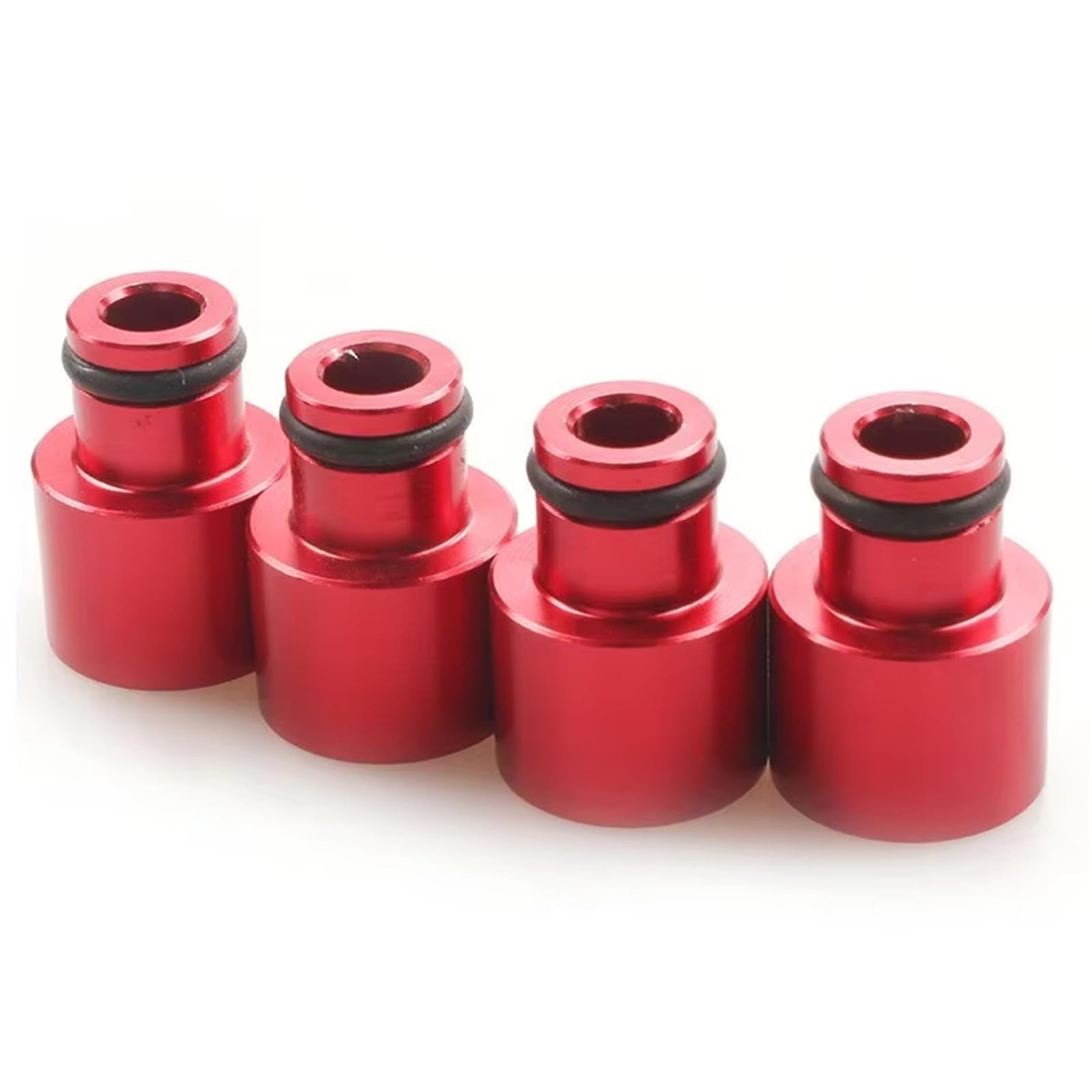 Einspritzdüse Für Civic Für Integra B/D Für Serie B16 B18 D16Z D16Y 4 Stück Kraftstoff Injektor Hut Adapter Einspritzdüsen(Red) von WINVOX